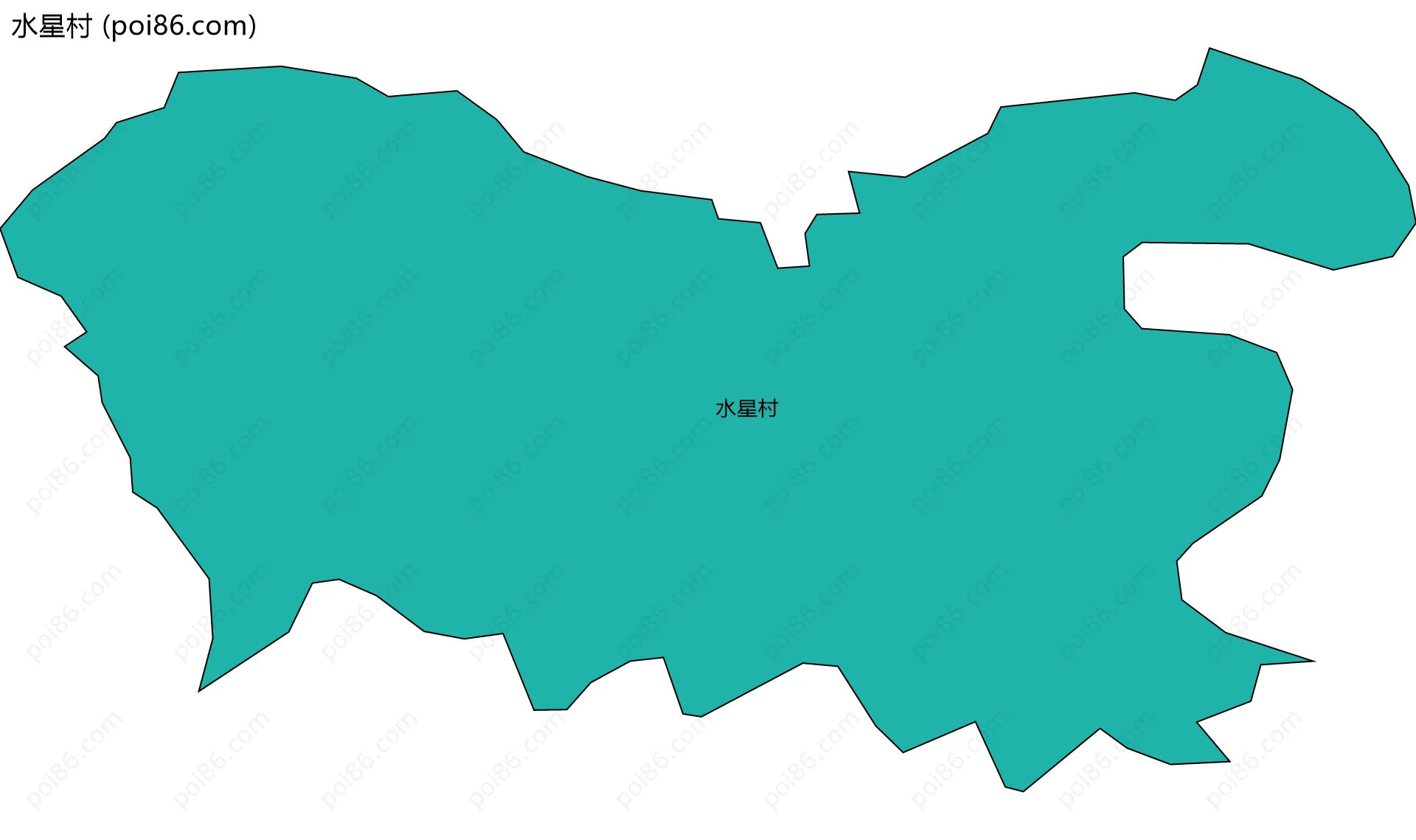 水星村边界地图