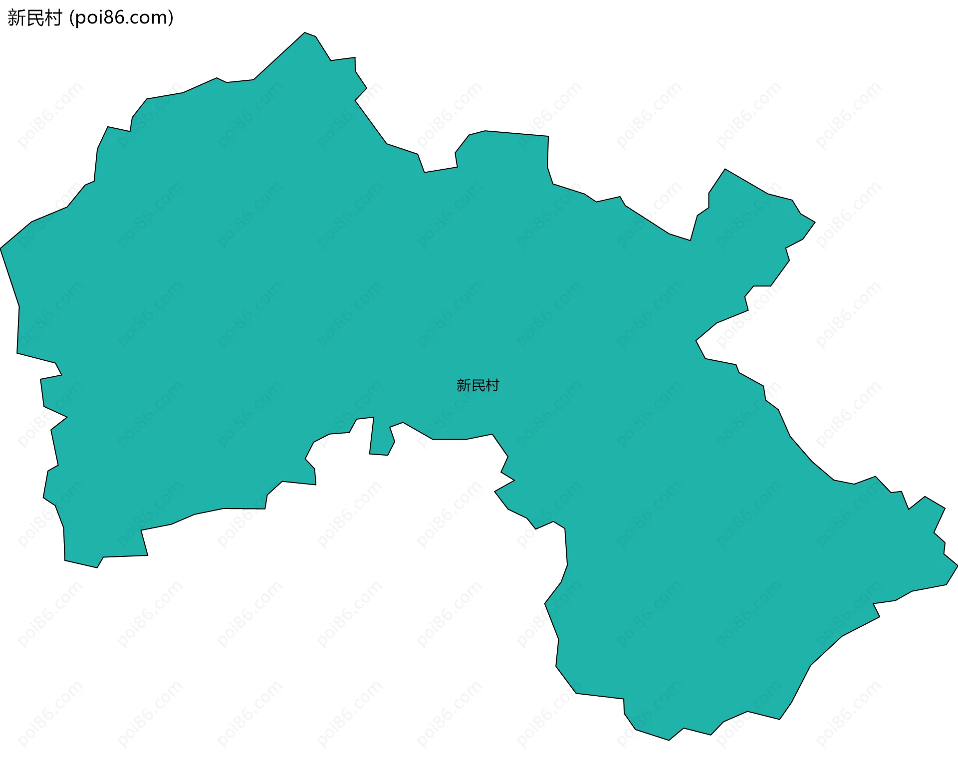 新民村边界地图