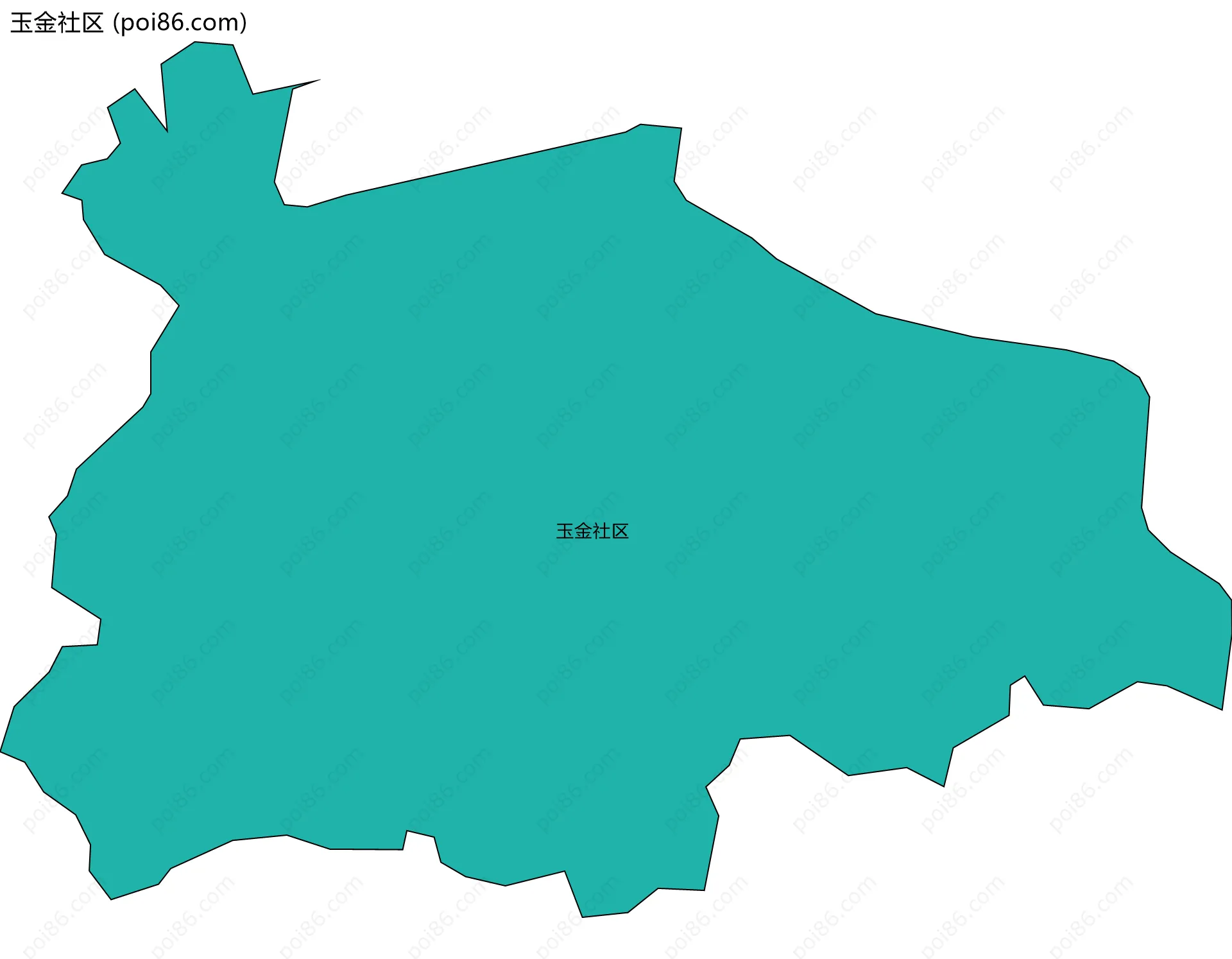 玉金社区边界地图