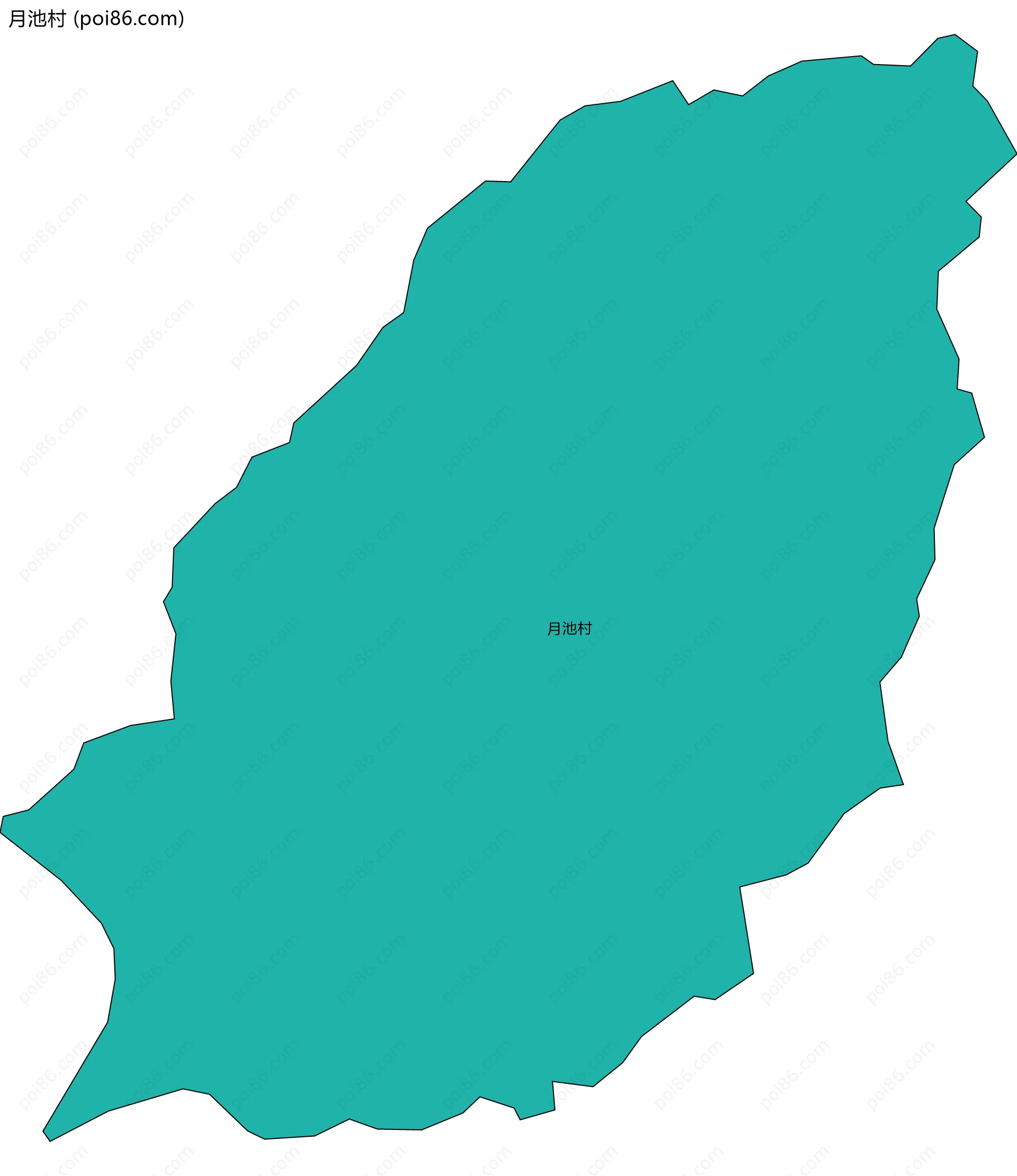 月池村边界地图