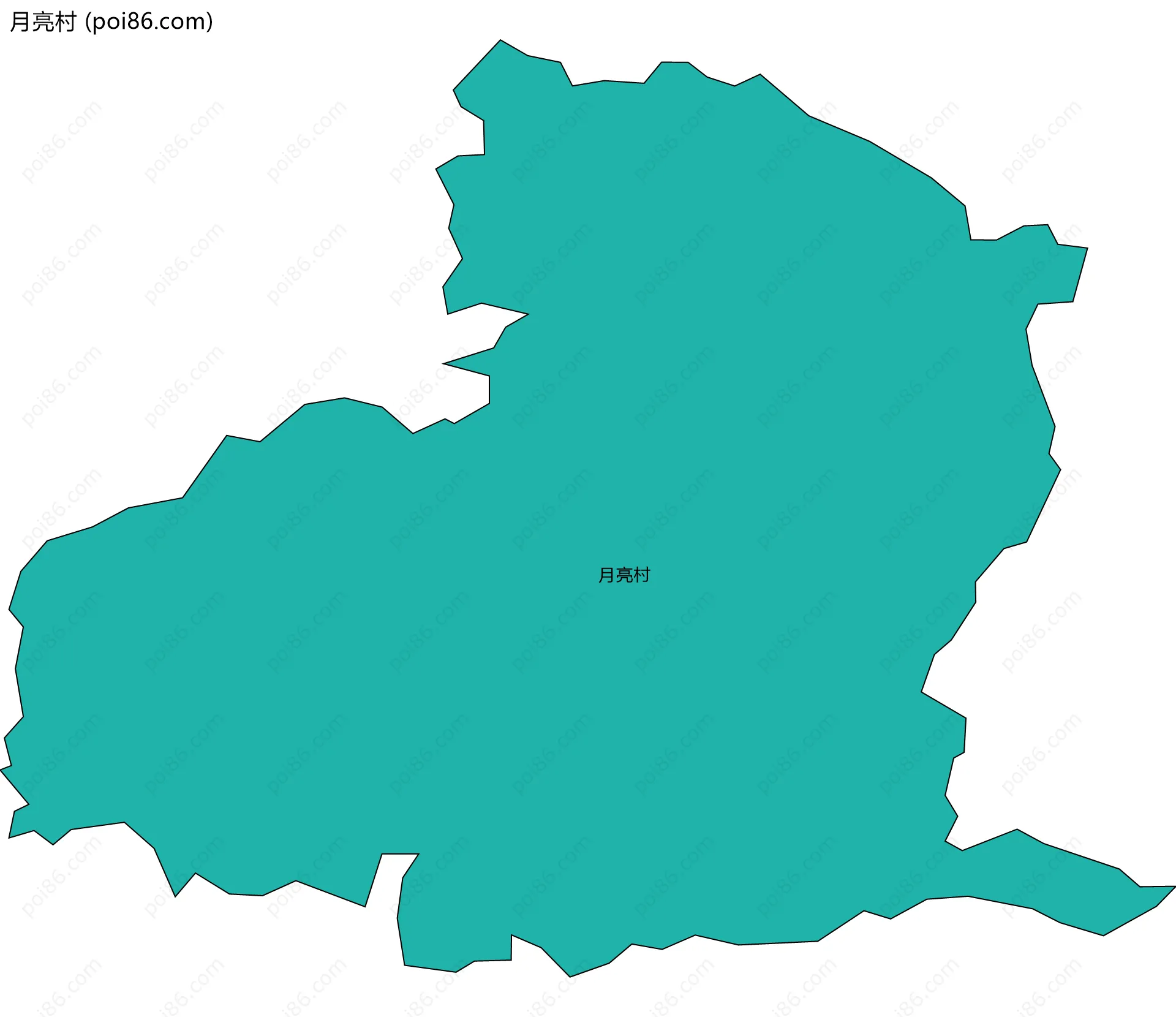 月亮村边界地图