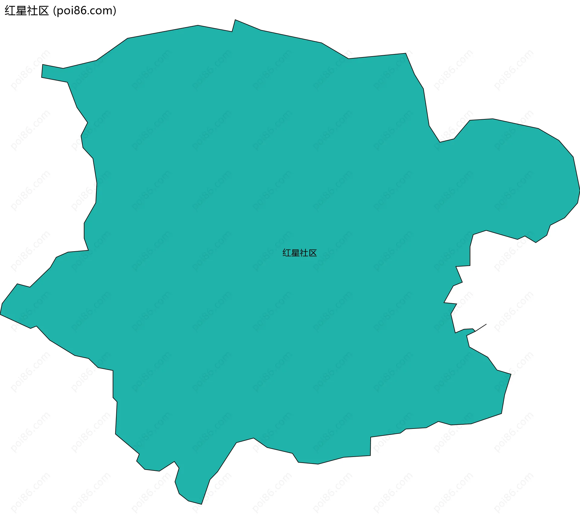 红星社区边界地图