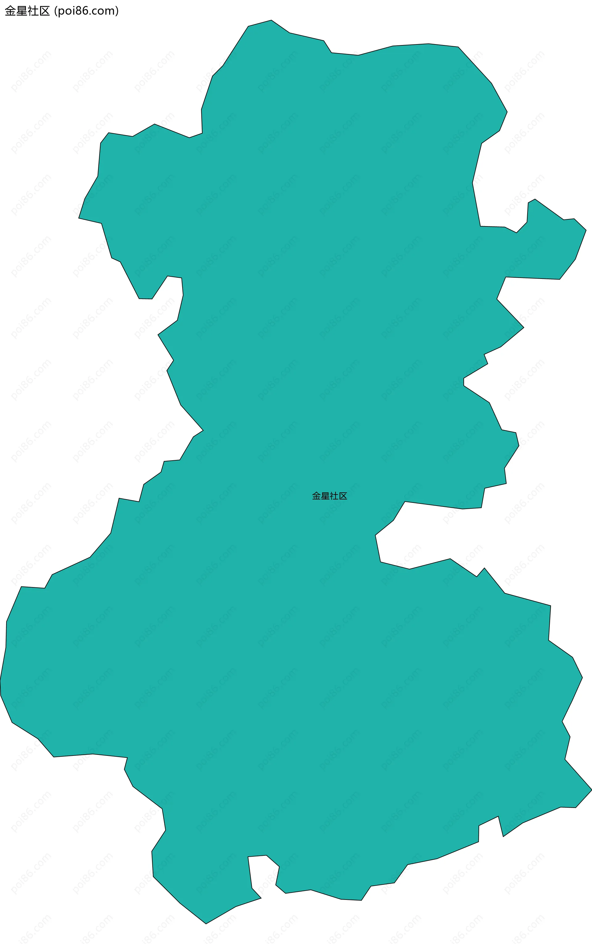 金星社区边界地图