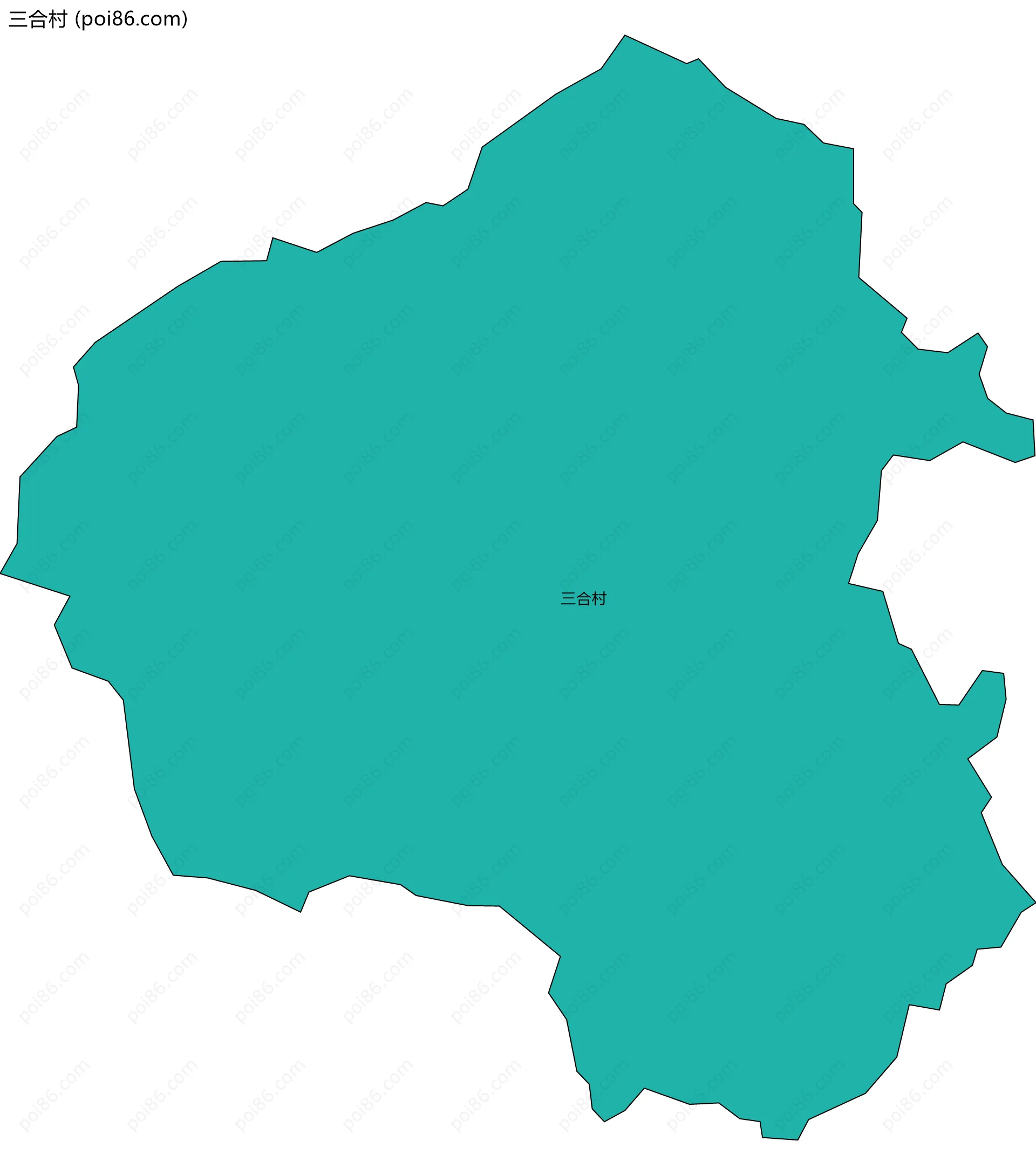 三合村边界地图