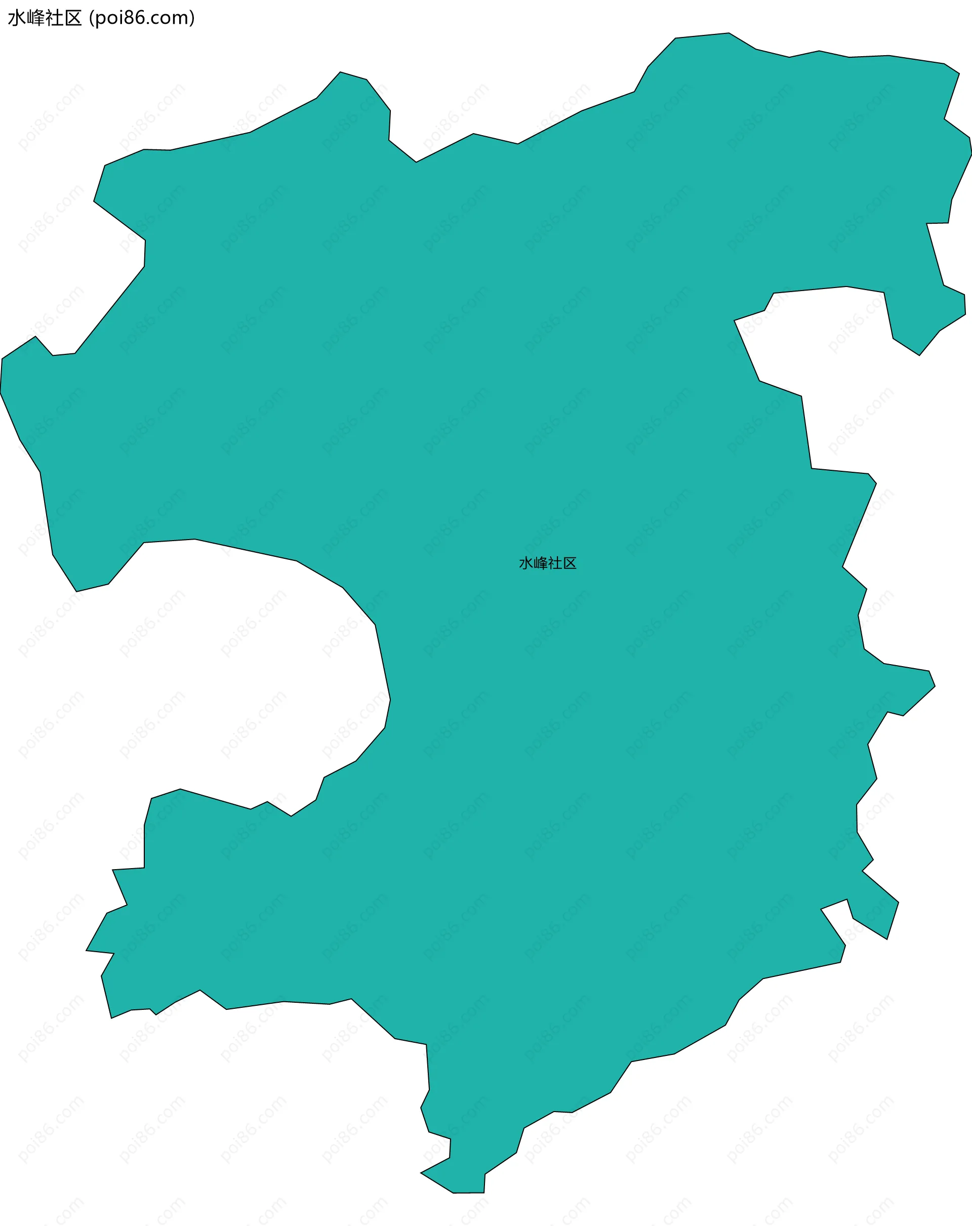水峰社区边界地图