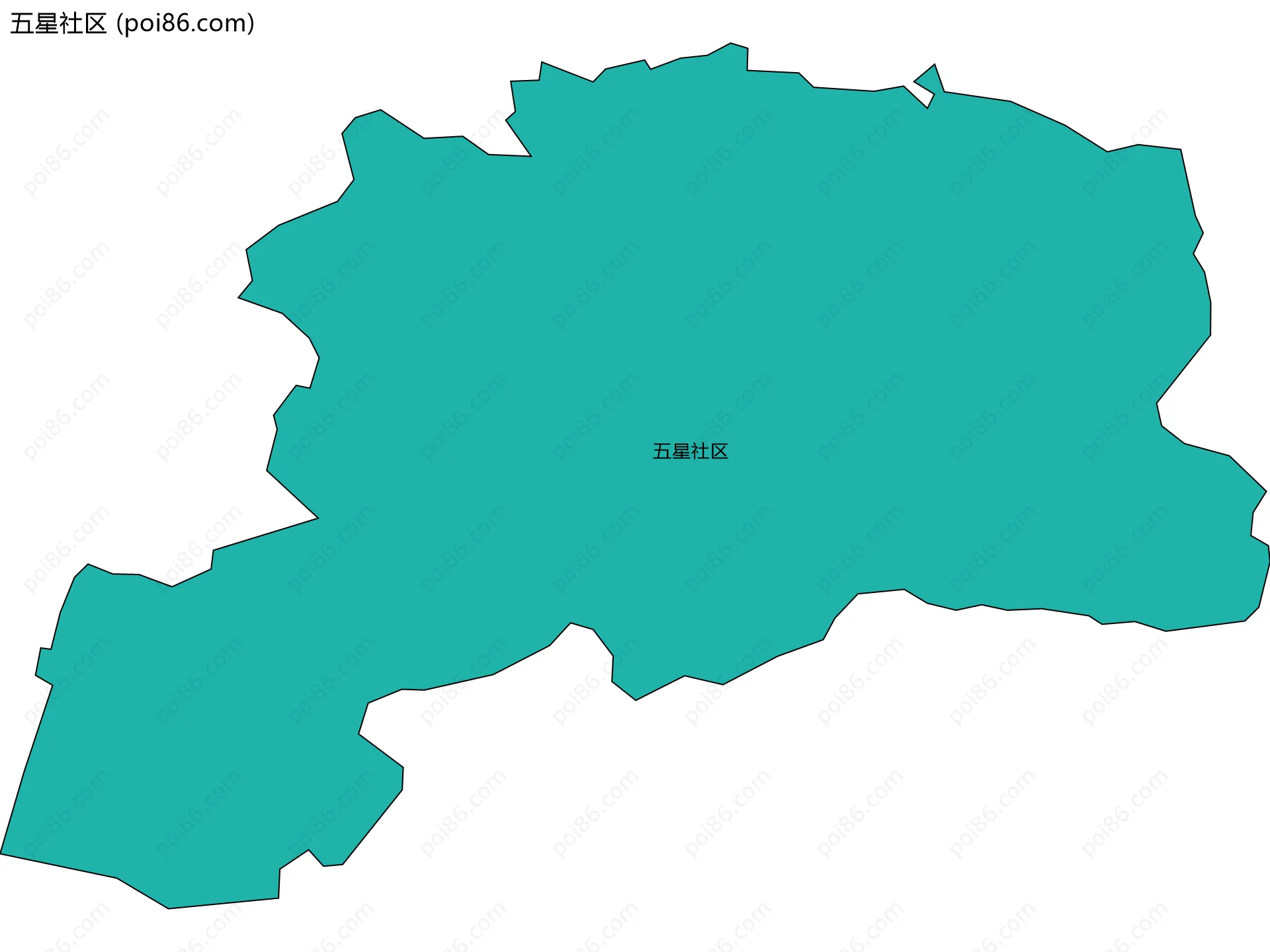 五星社区边界地图