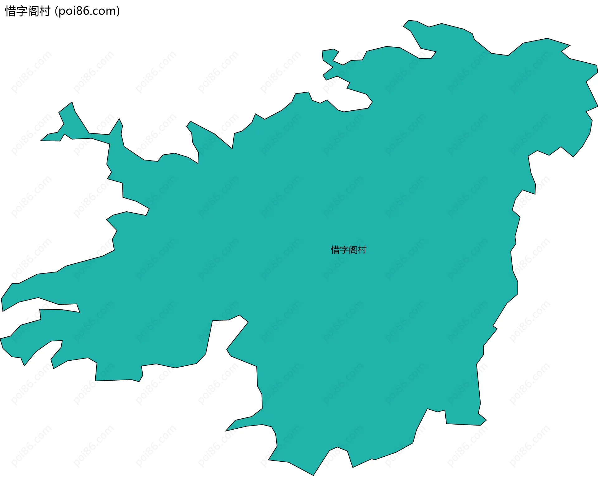 惜字阁村边界地图