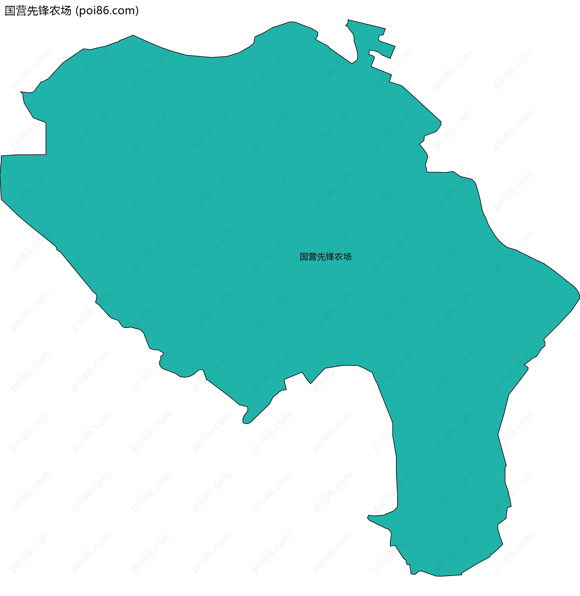 国营先锋农场边界地图