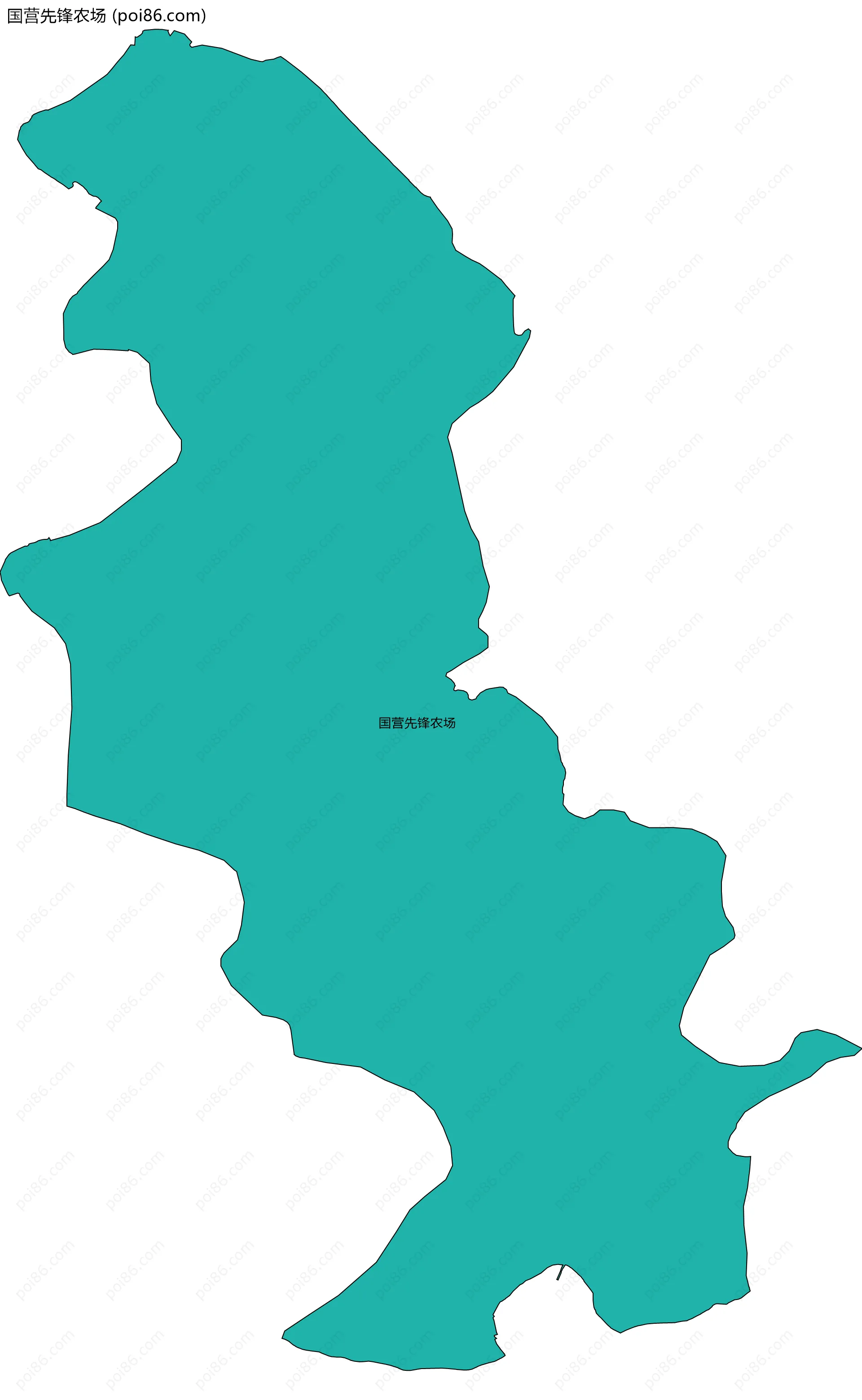 国营先锋农场边界地图