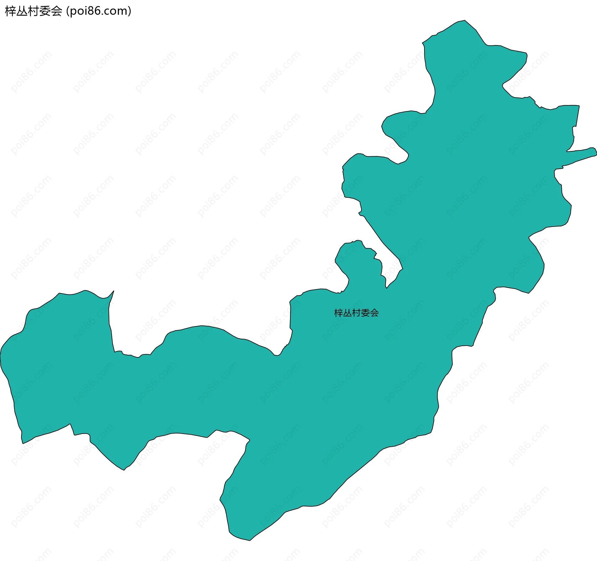 梓丛村委会边界地图