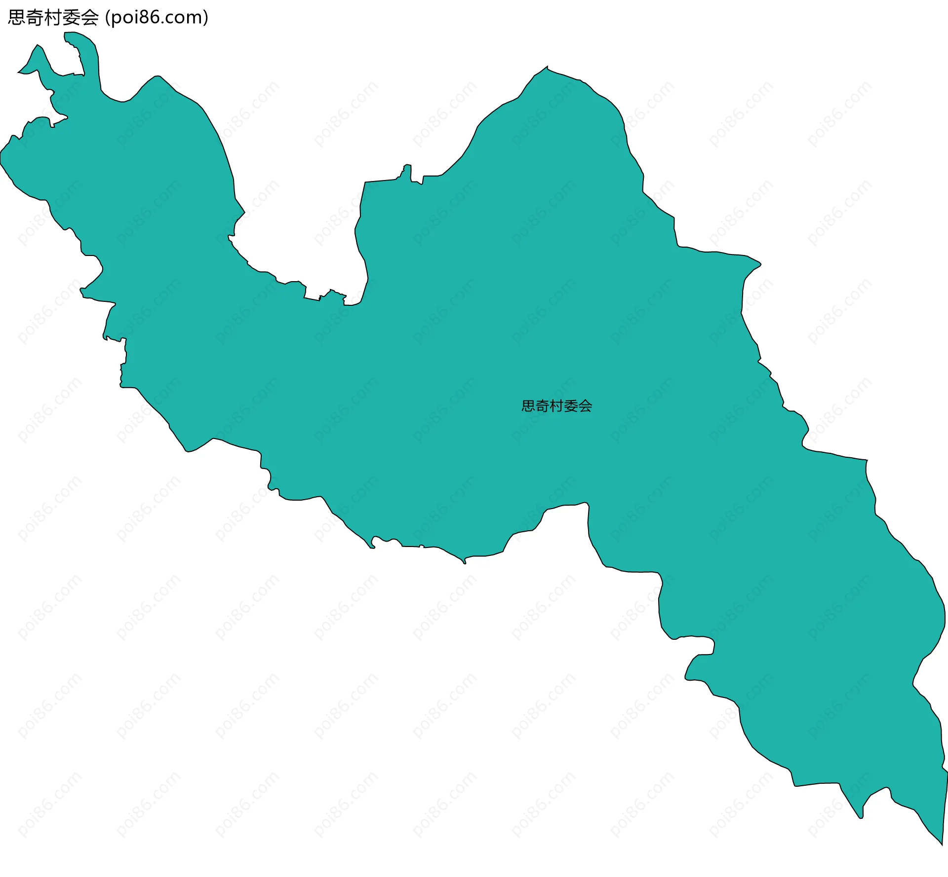 思奇村委会边界地图