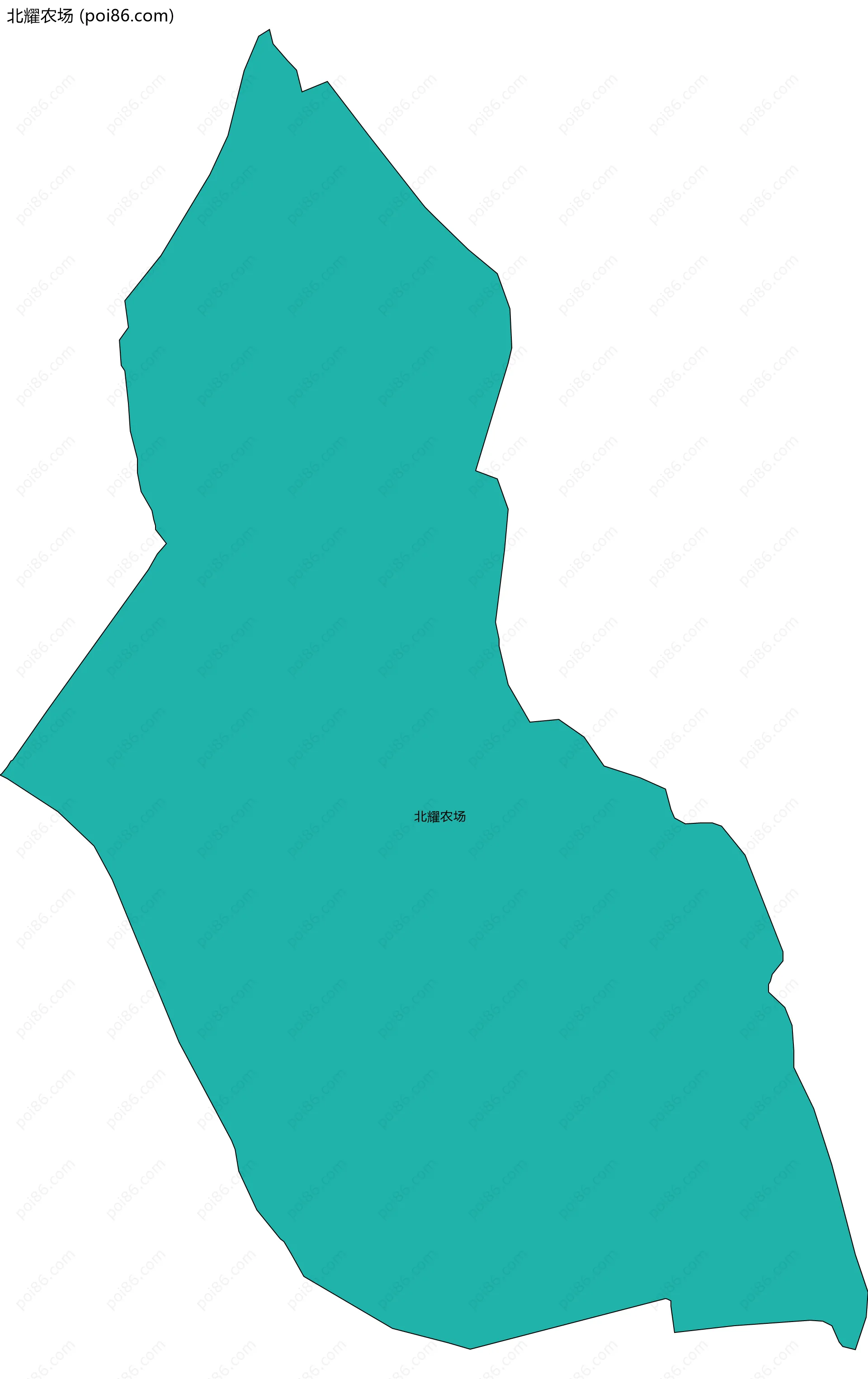 北耀农场边界地图