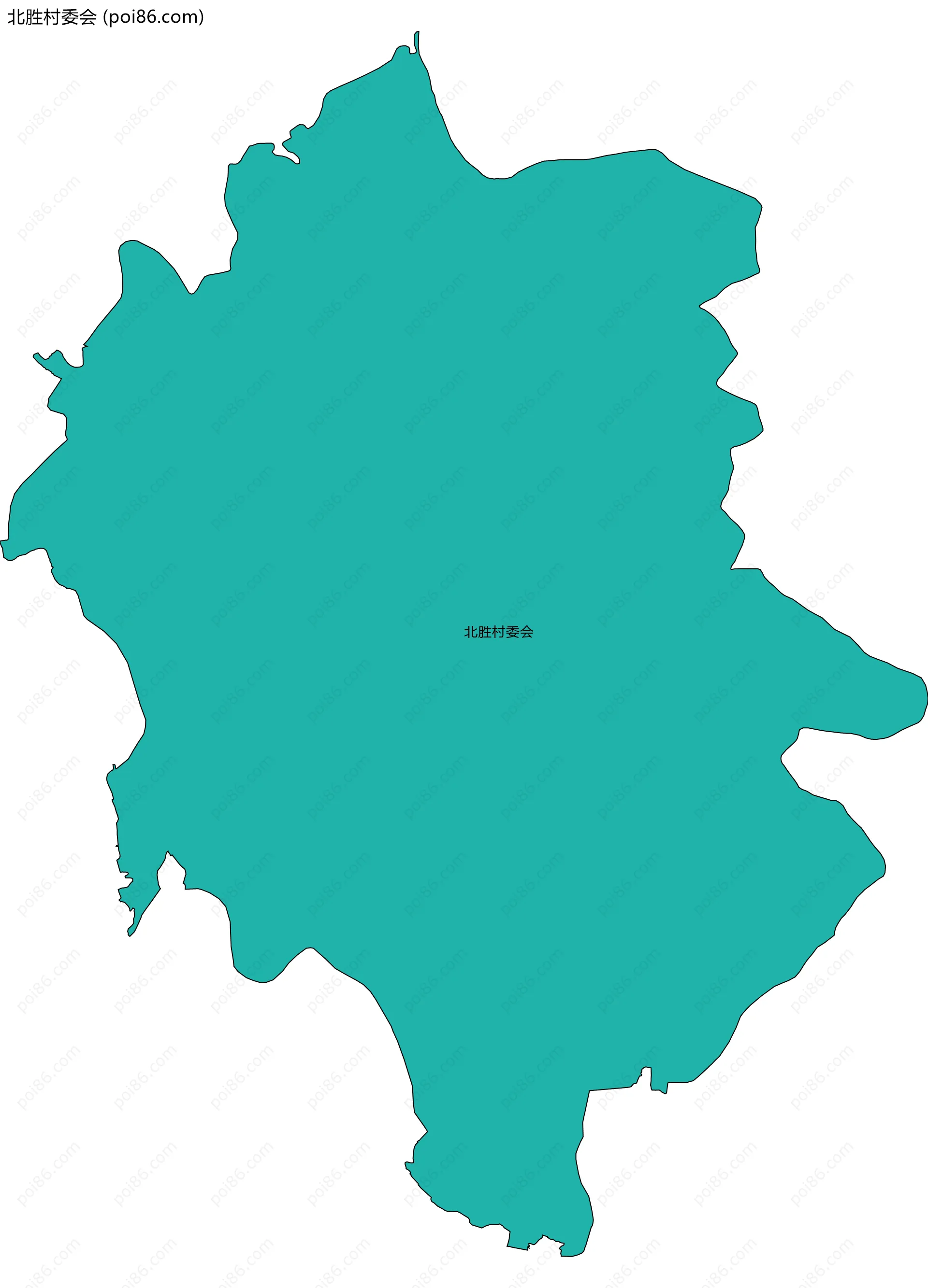 北胜村委会边界地图