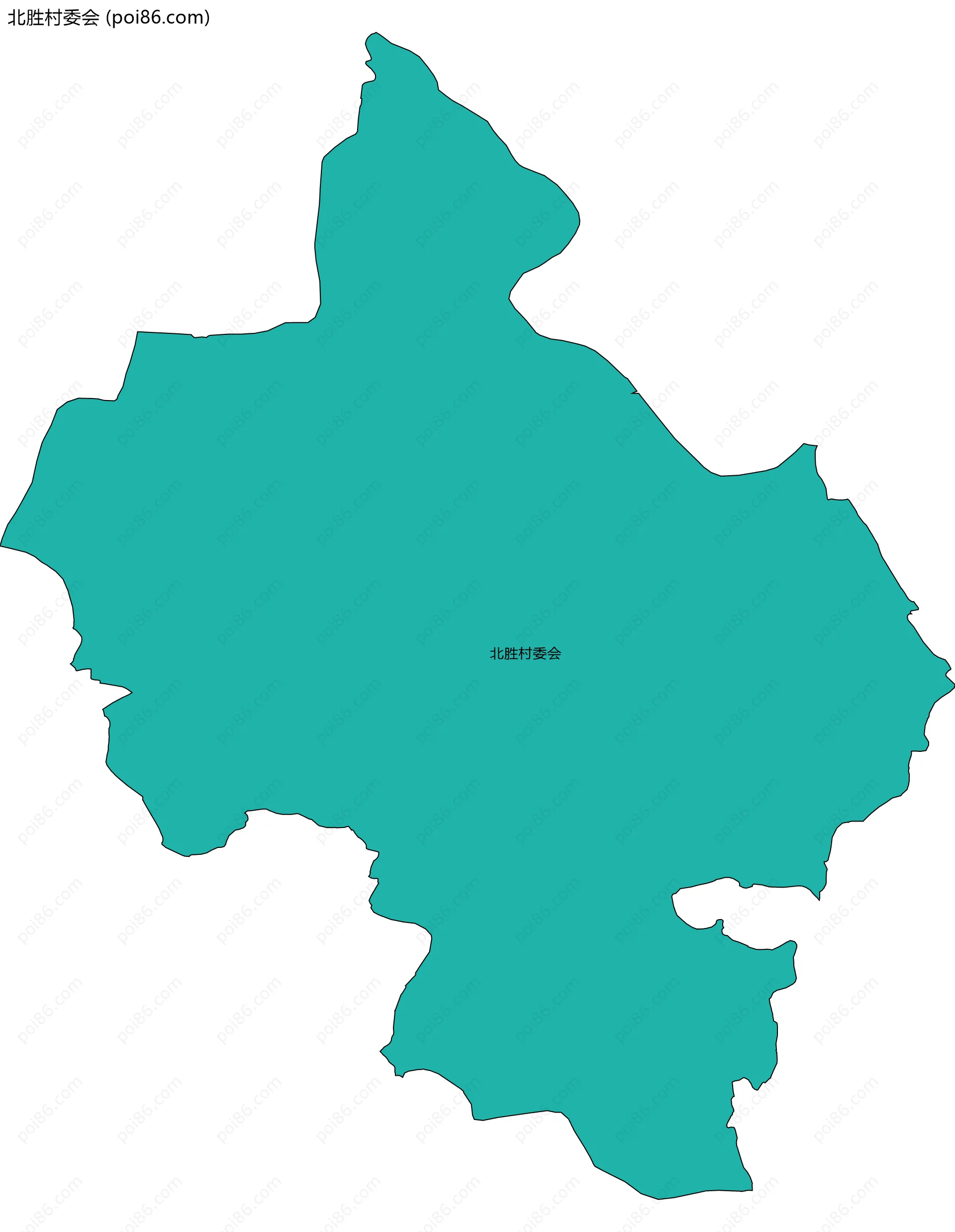 北胜村委会边界地图