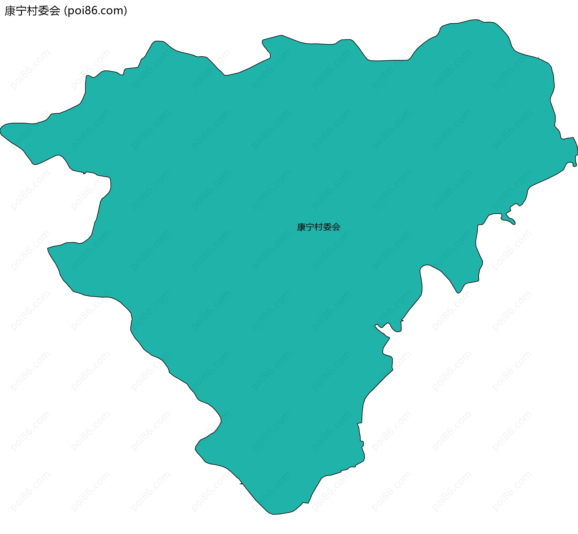 康宁村委会边界地图