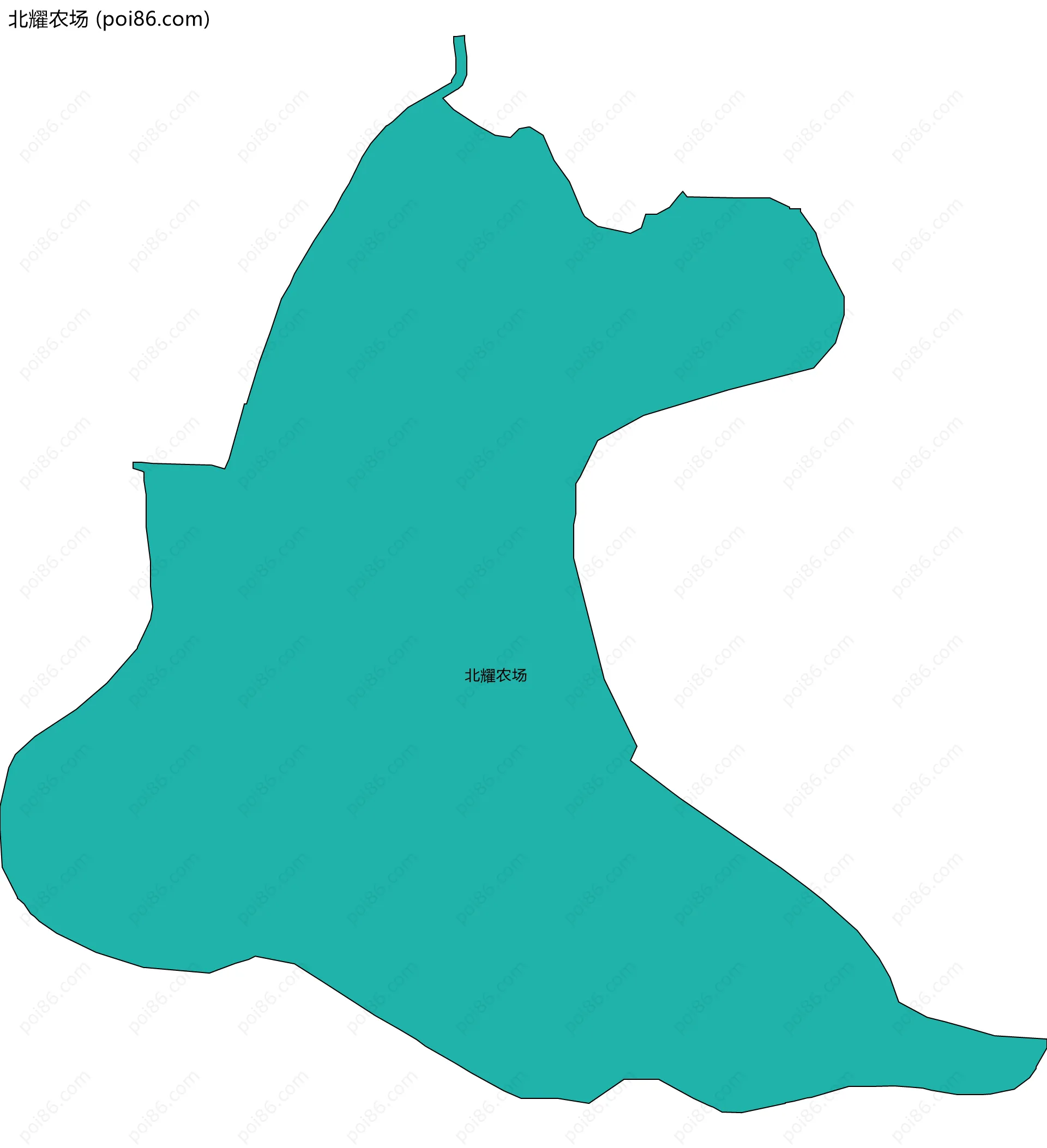 北耀农场边界地图