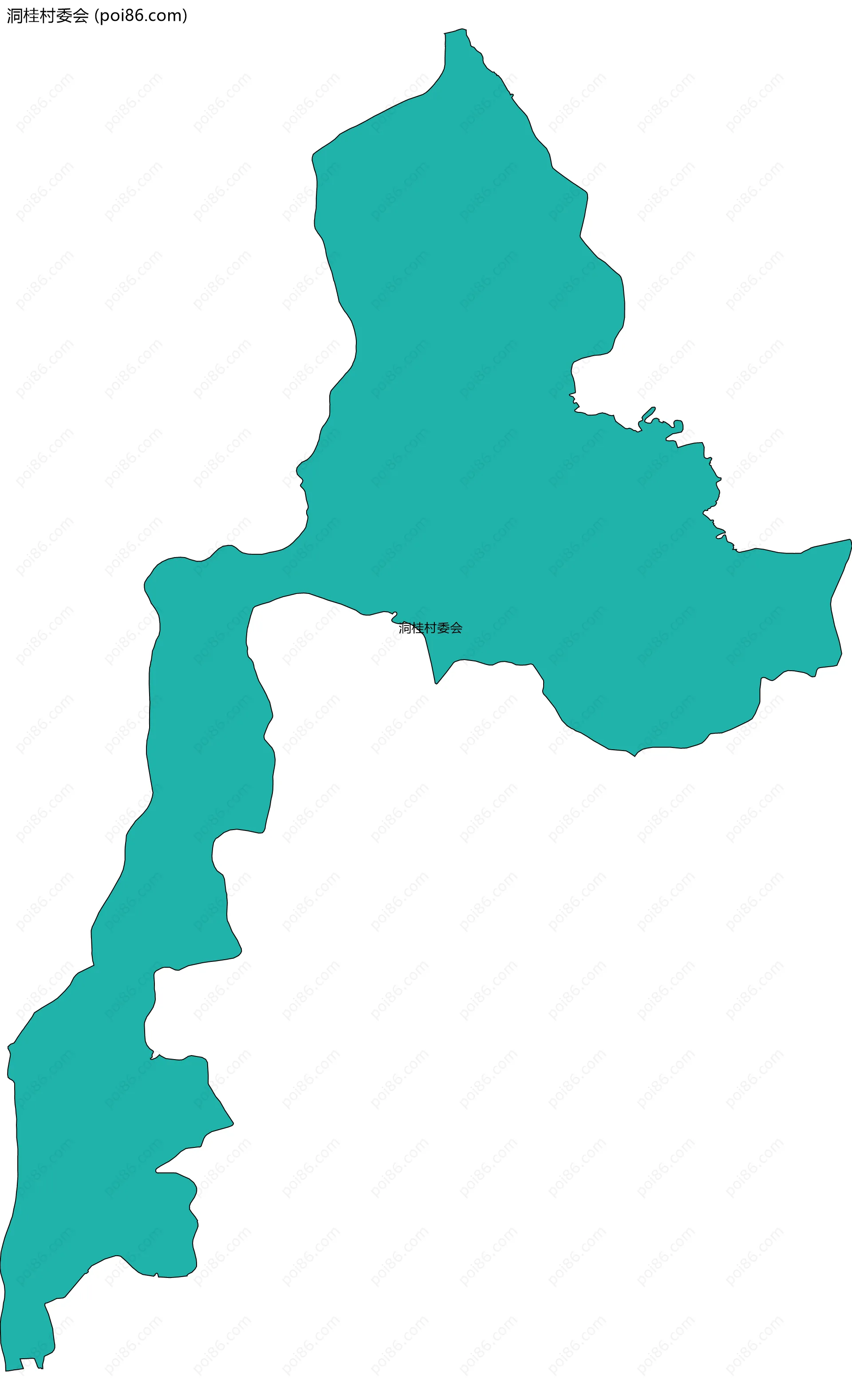 洞桂村委会边界地图