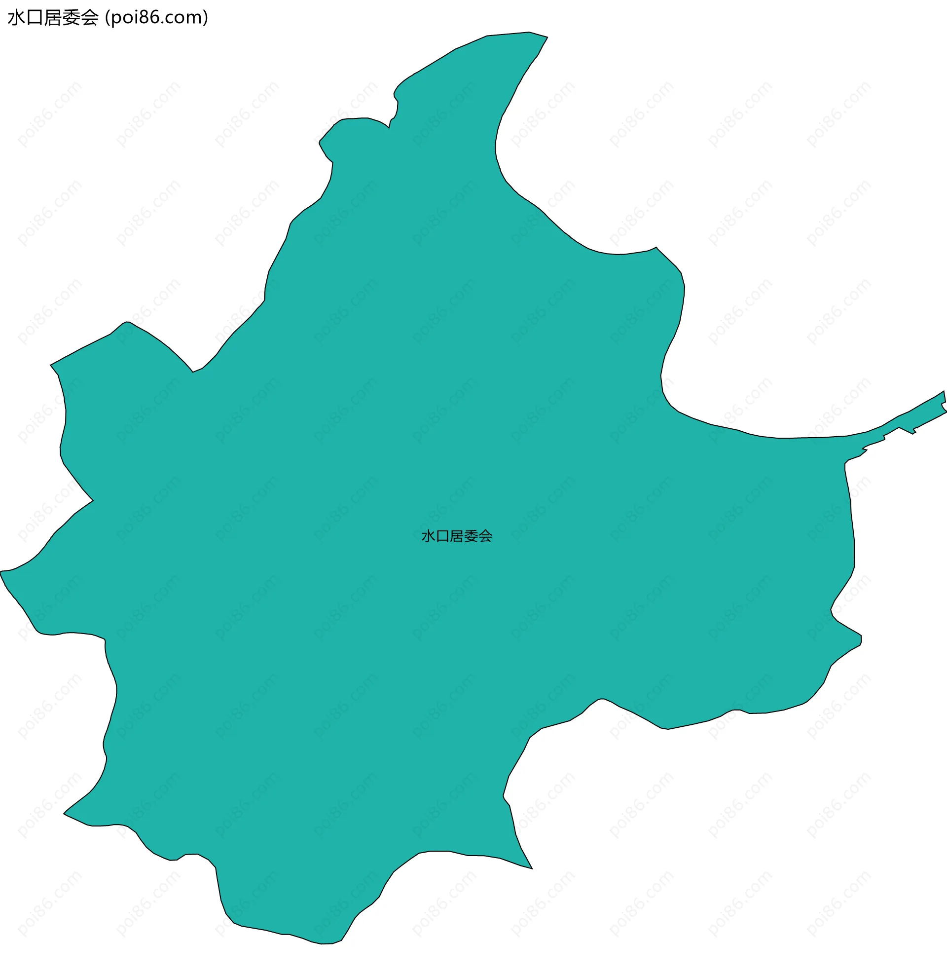 水口居委会边界地图