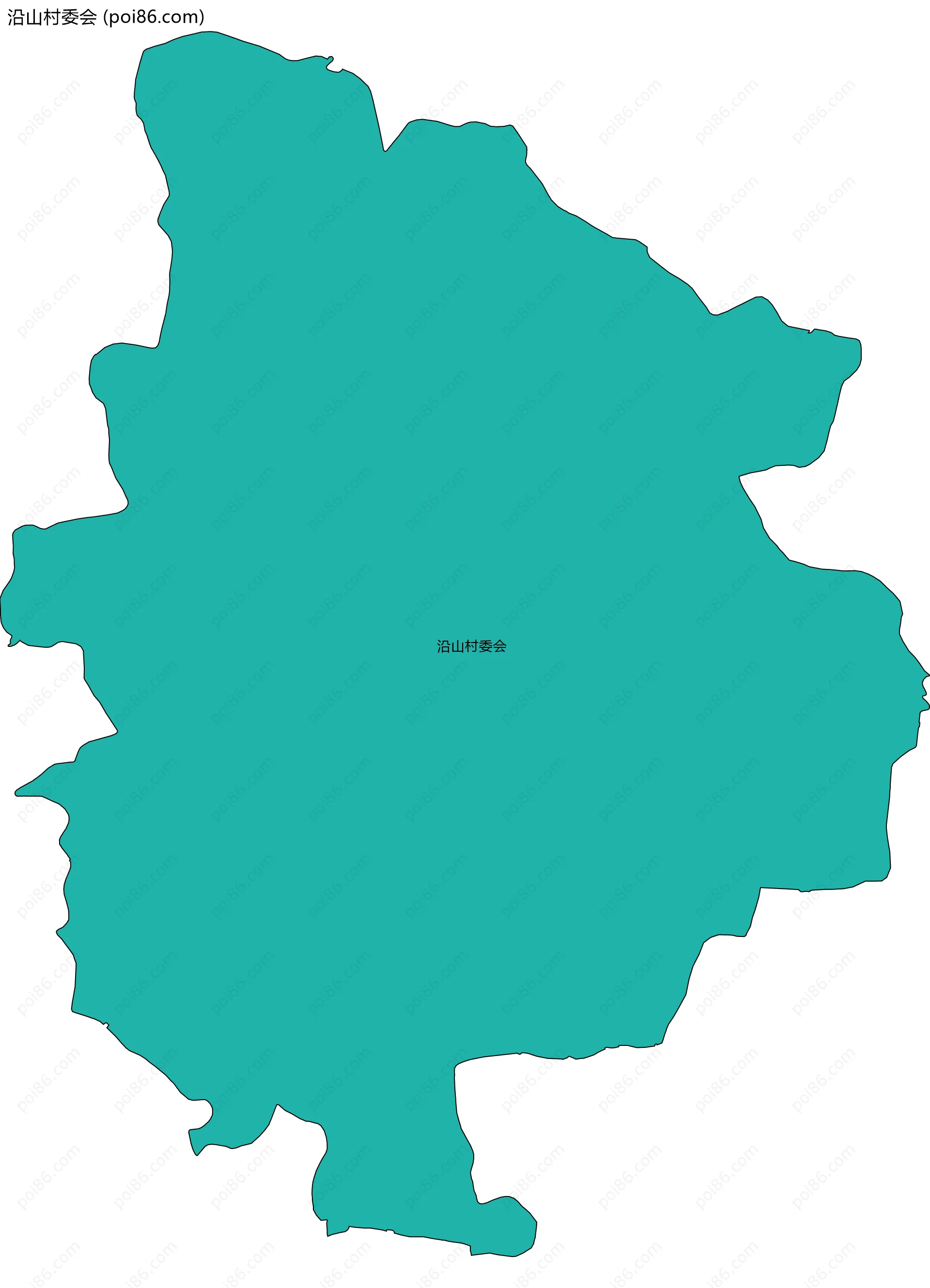 沿山村委会边界地图