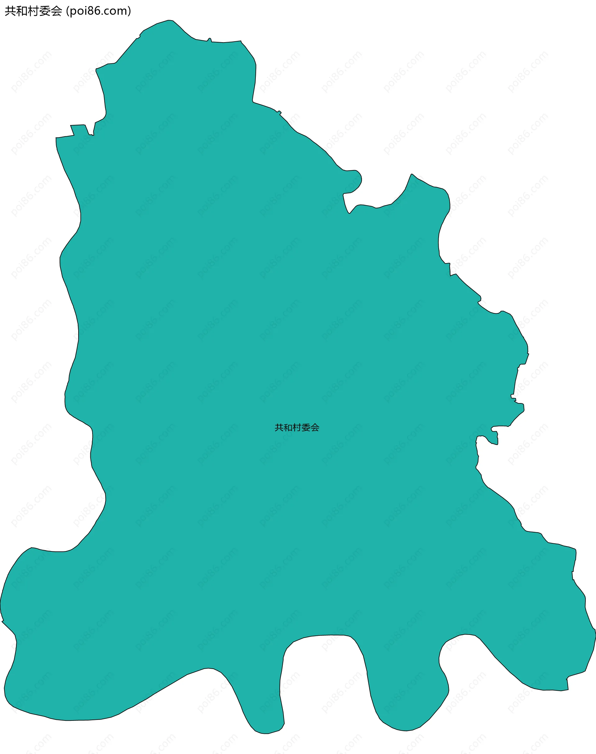 共和村委会边界地图