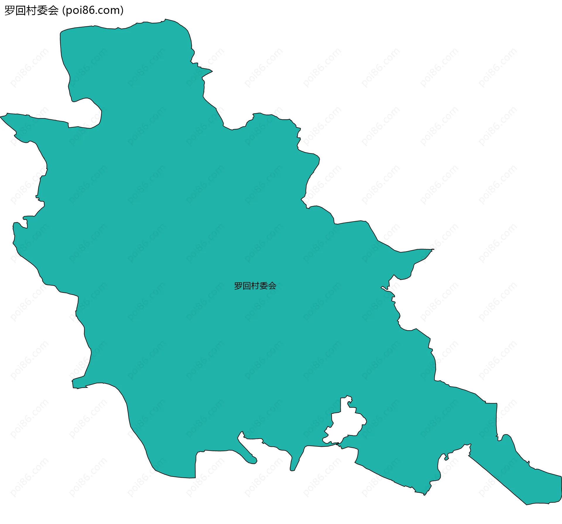 罗回村委会边界地图