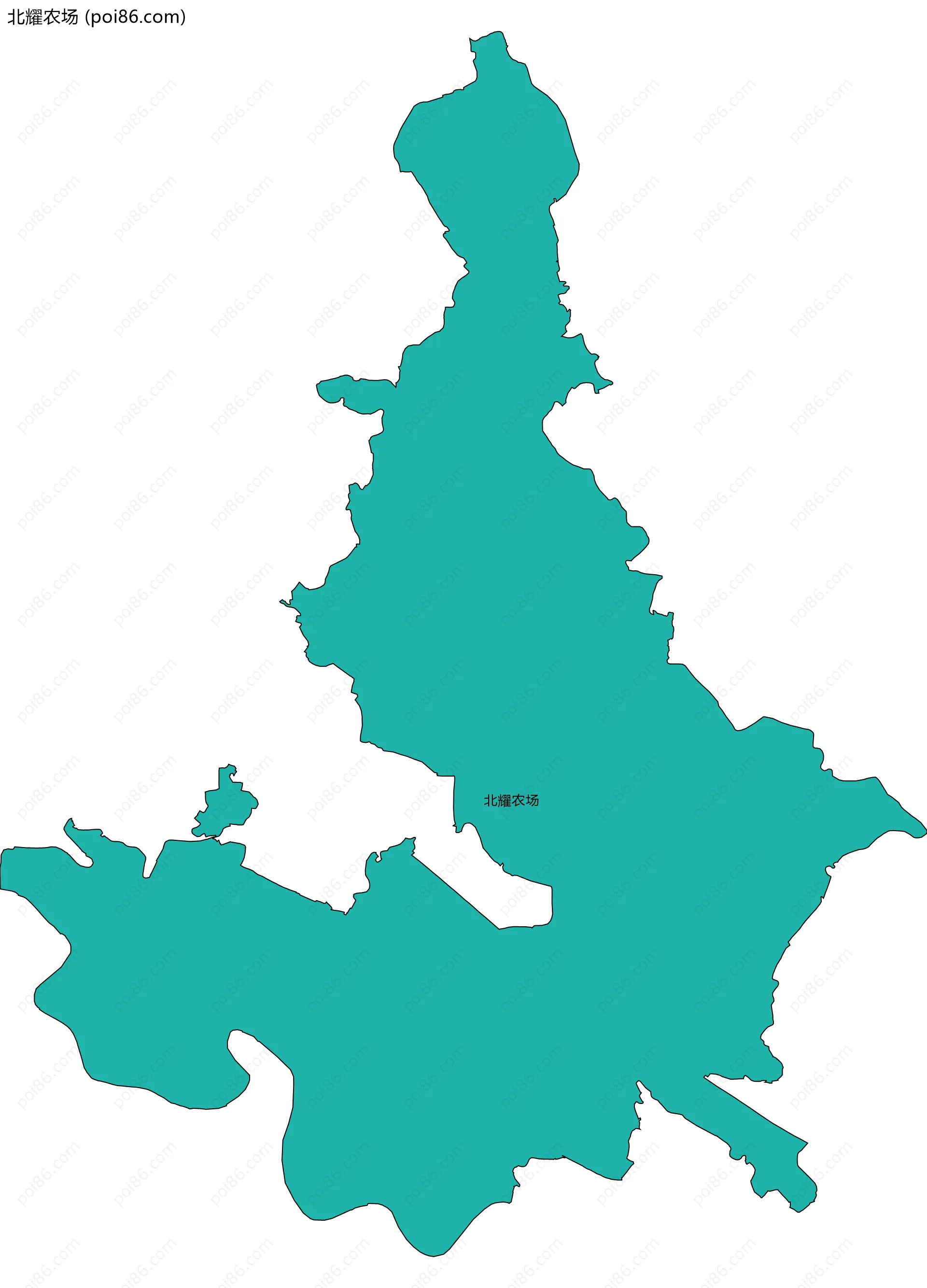 北耀农场边界地图