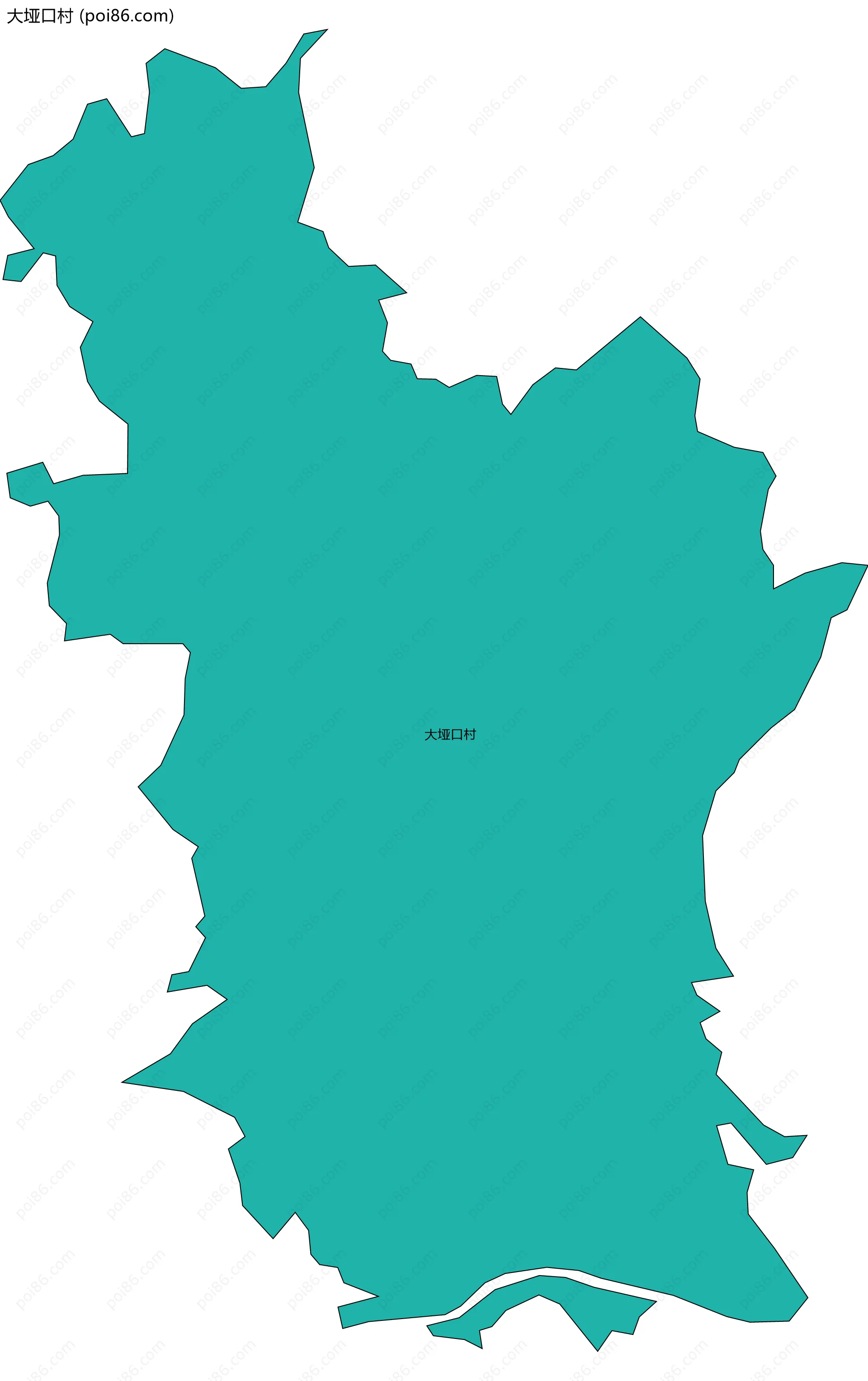 大垭口村边界地图