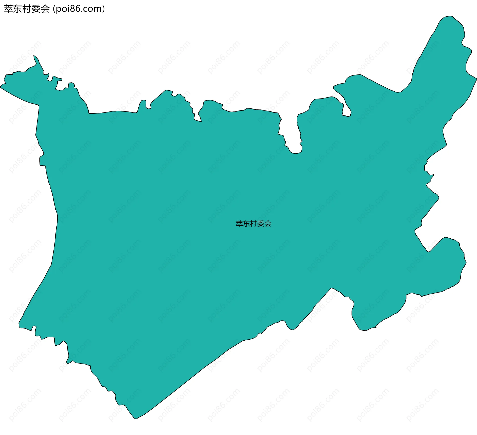 萃东村委会边界地图