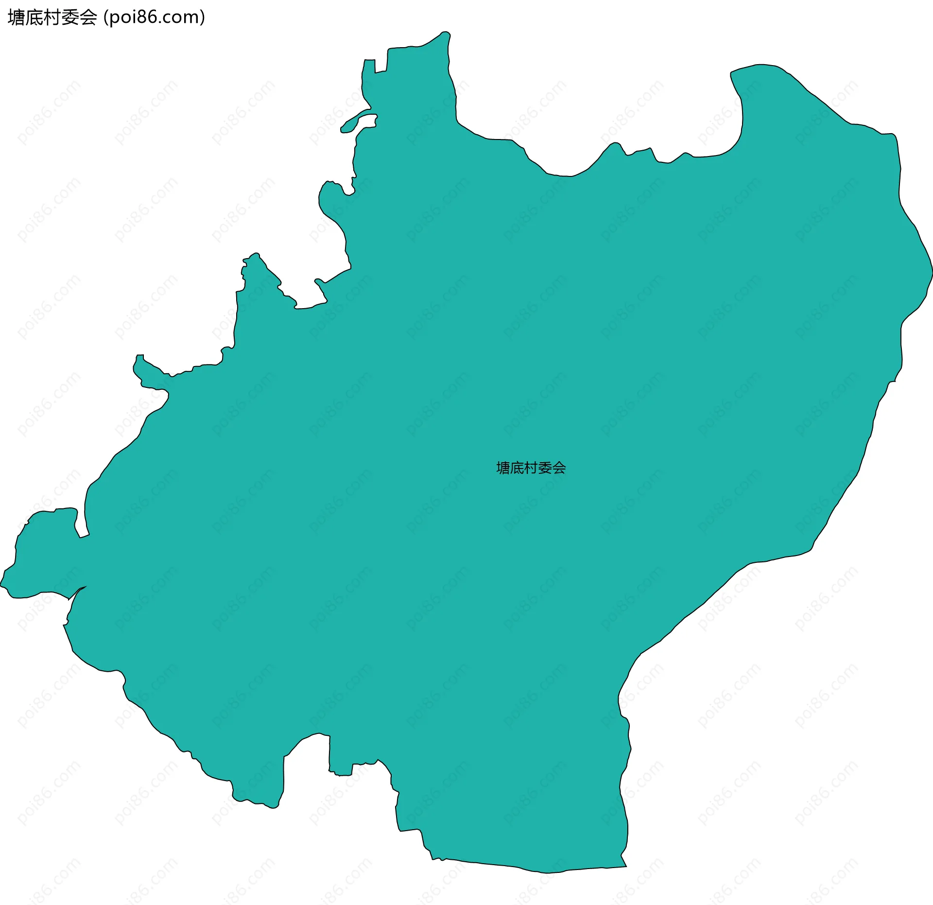 塘底村委会边界地图