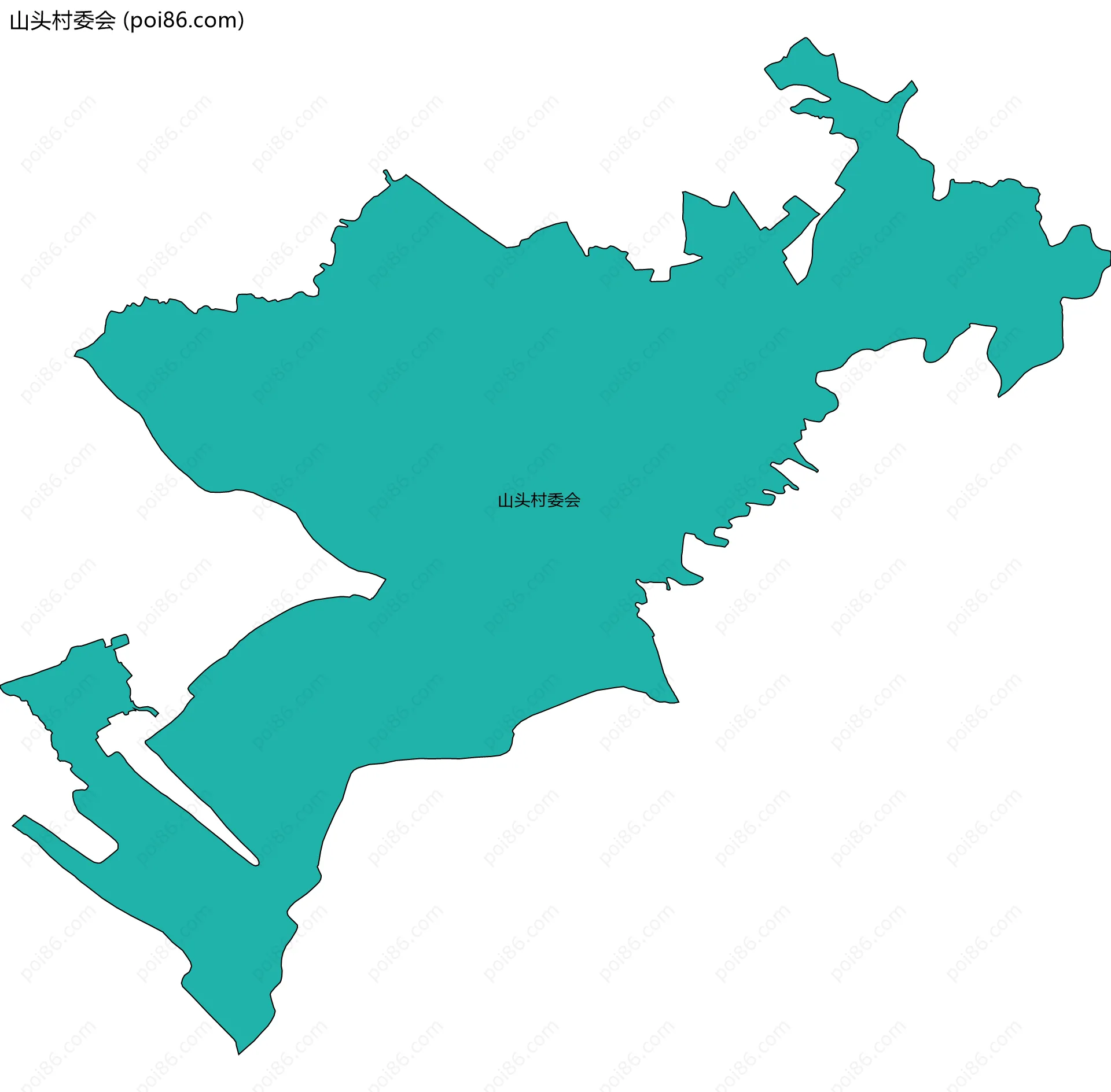 山头村委会边界地图