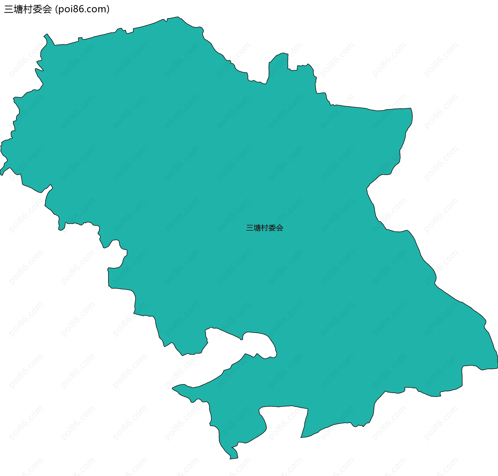 三塘村委会边界地图