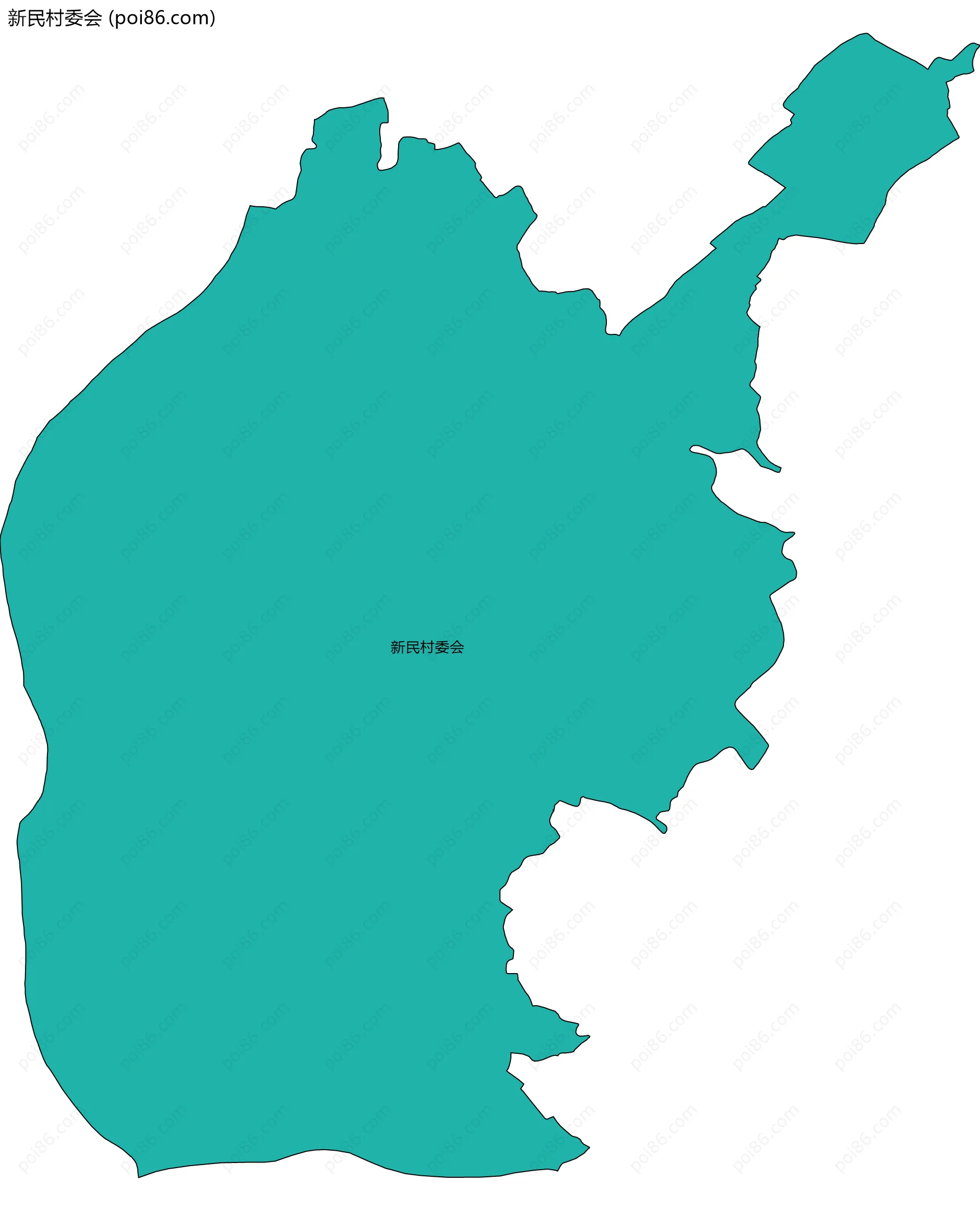 新民村委会边界地图