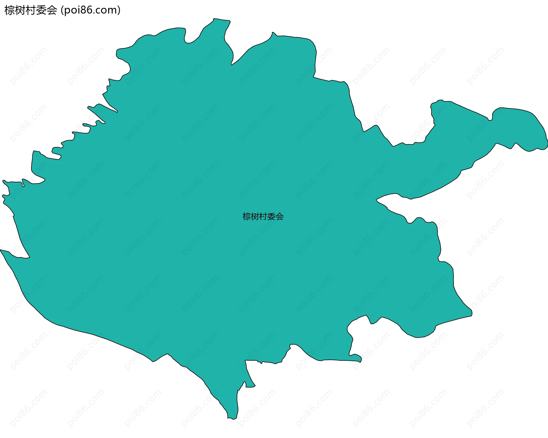 棕树村委会边界地图