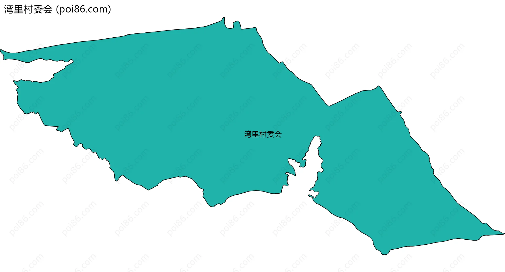 湾里村委会边界地图