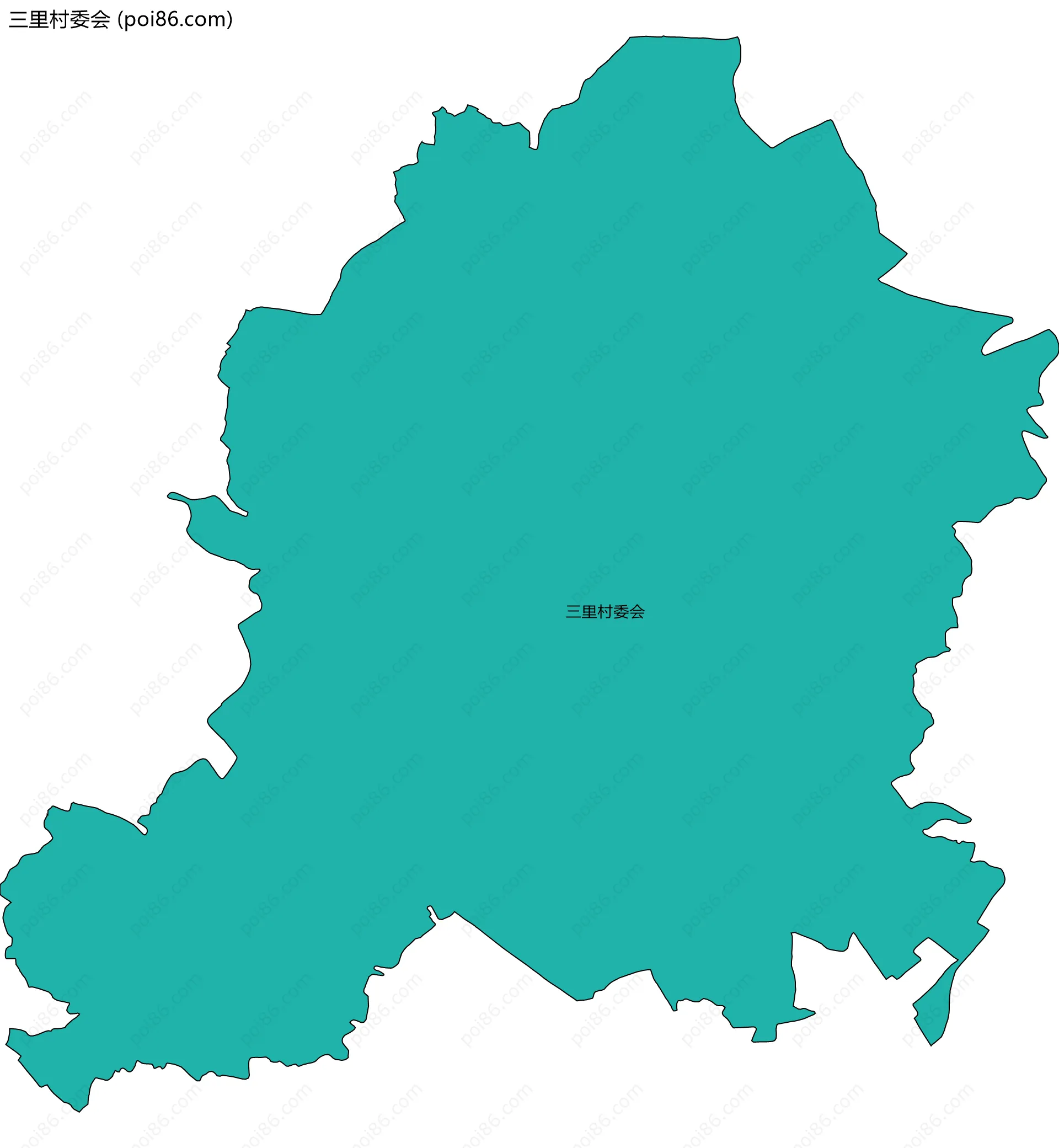 三里村委会边界地图