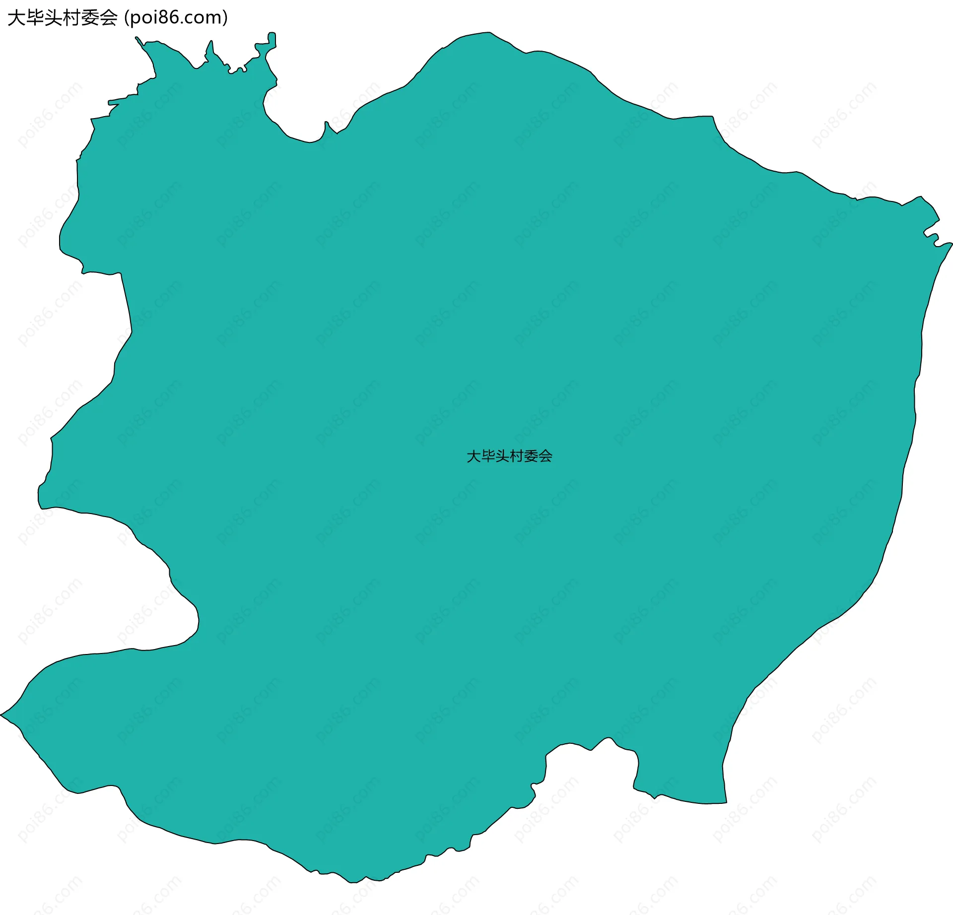 大毕头村委会边界地图