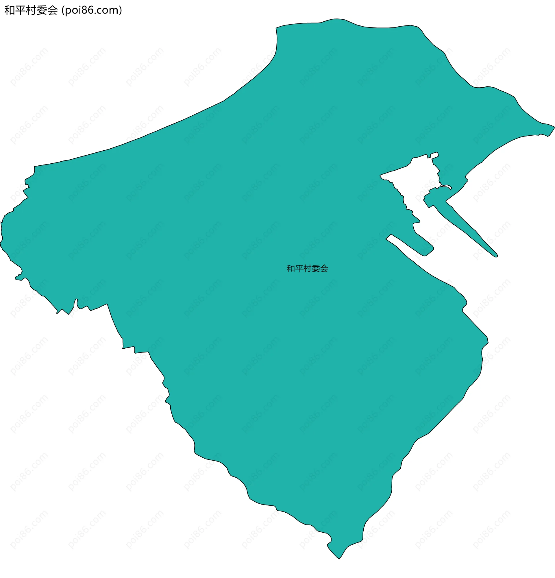 和平村委会边界地图