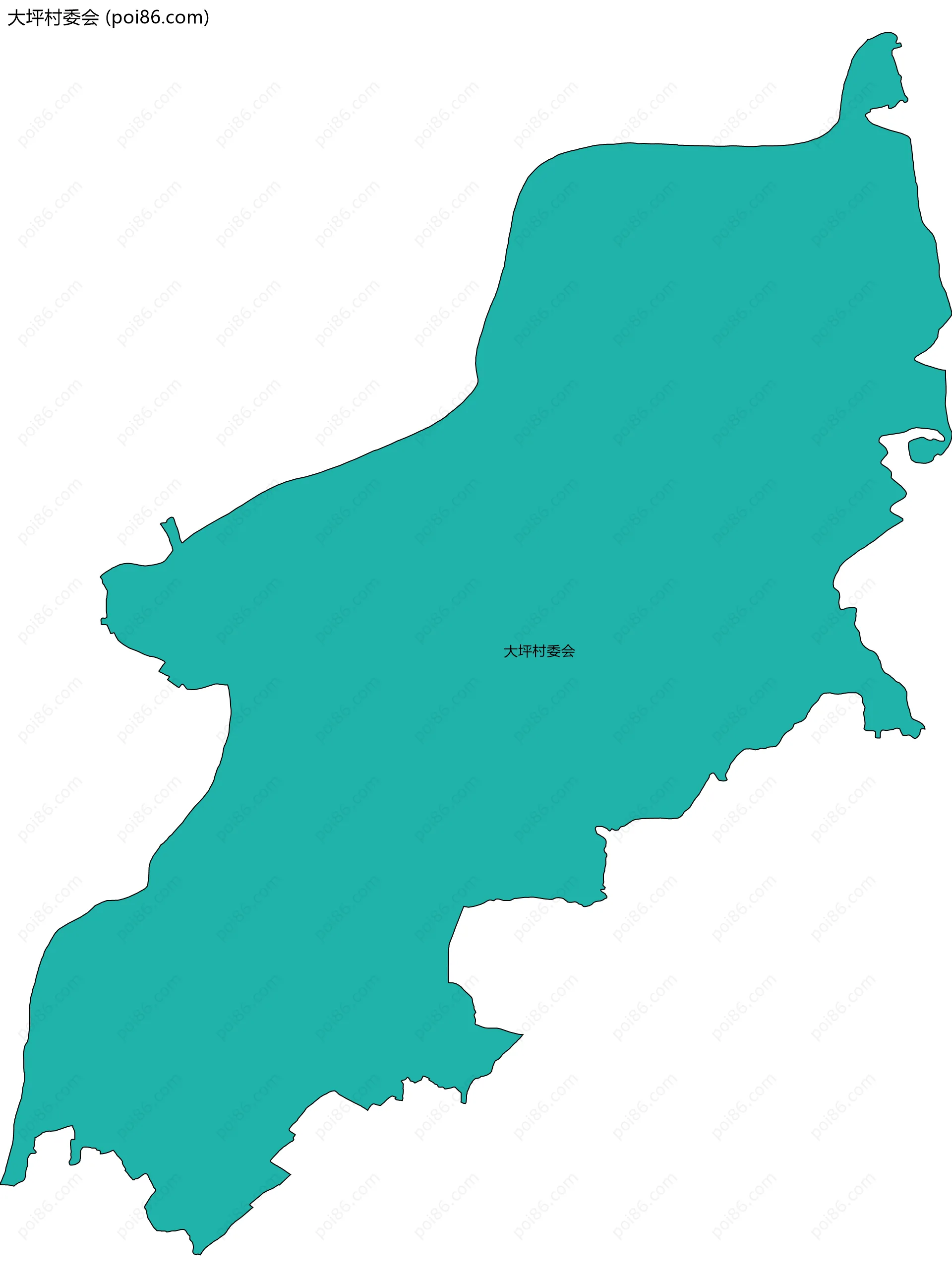 大坪村委会边界地图