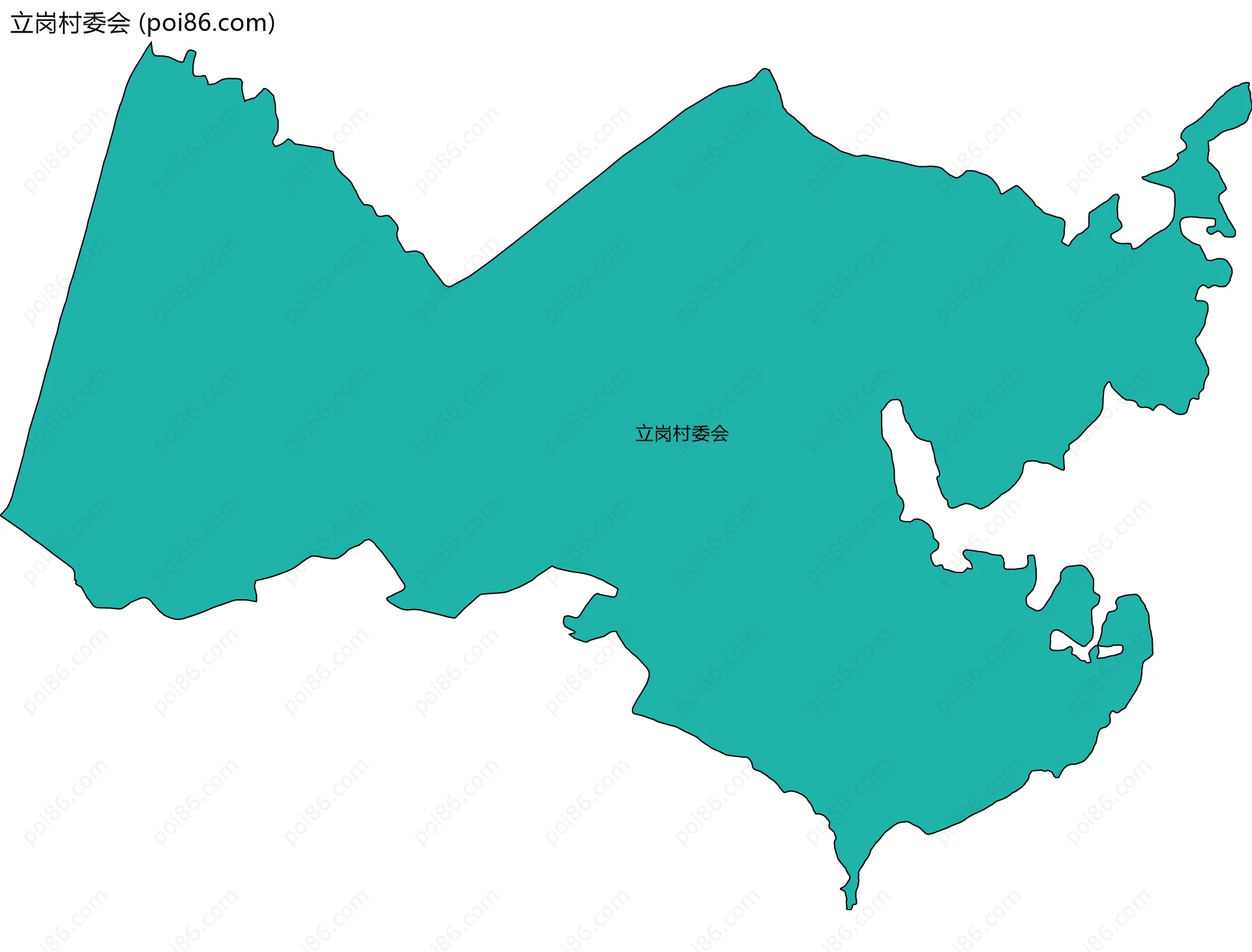 立岗村委会边界地图