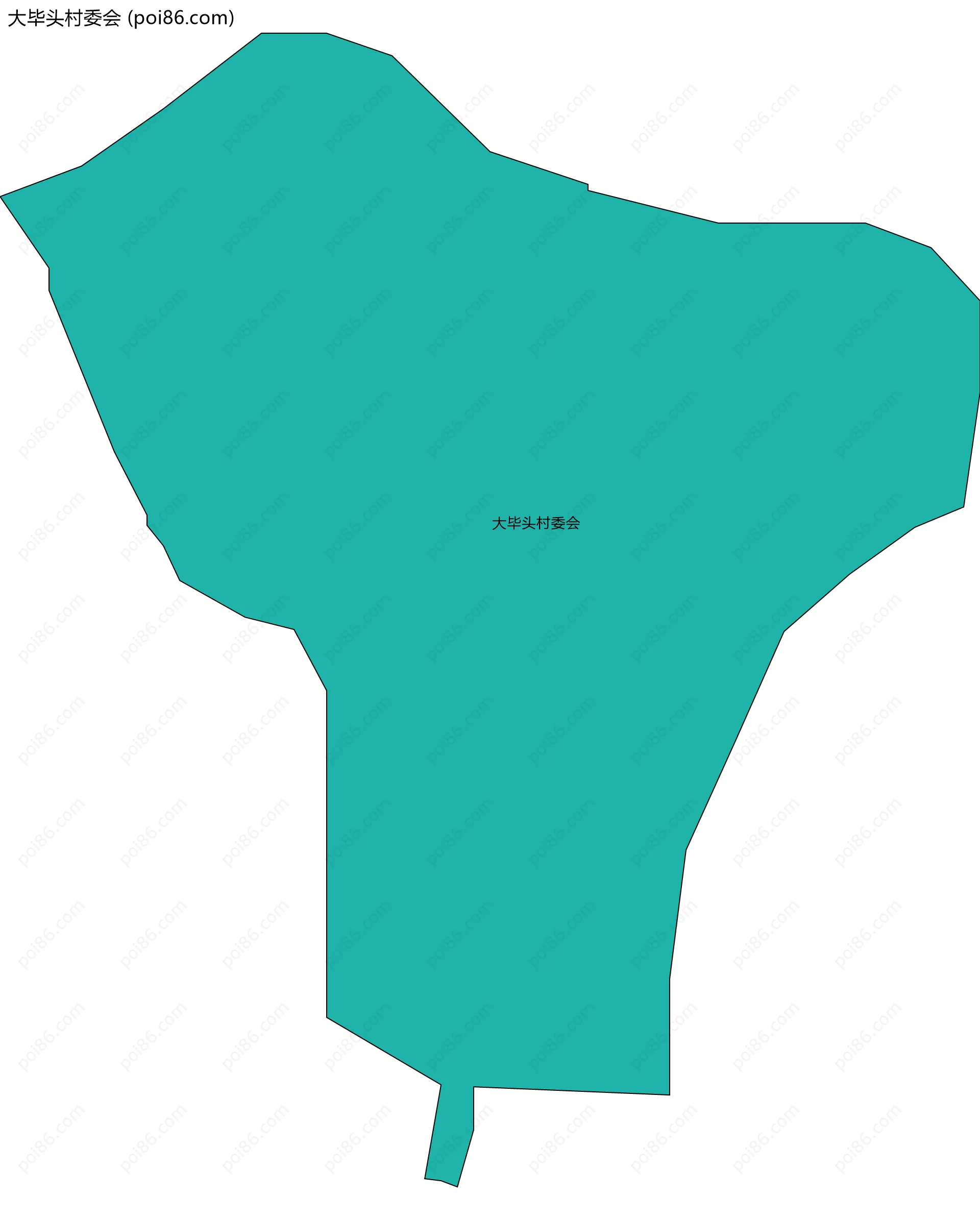 大毕头村委会边界地图