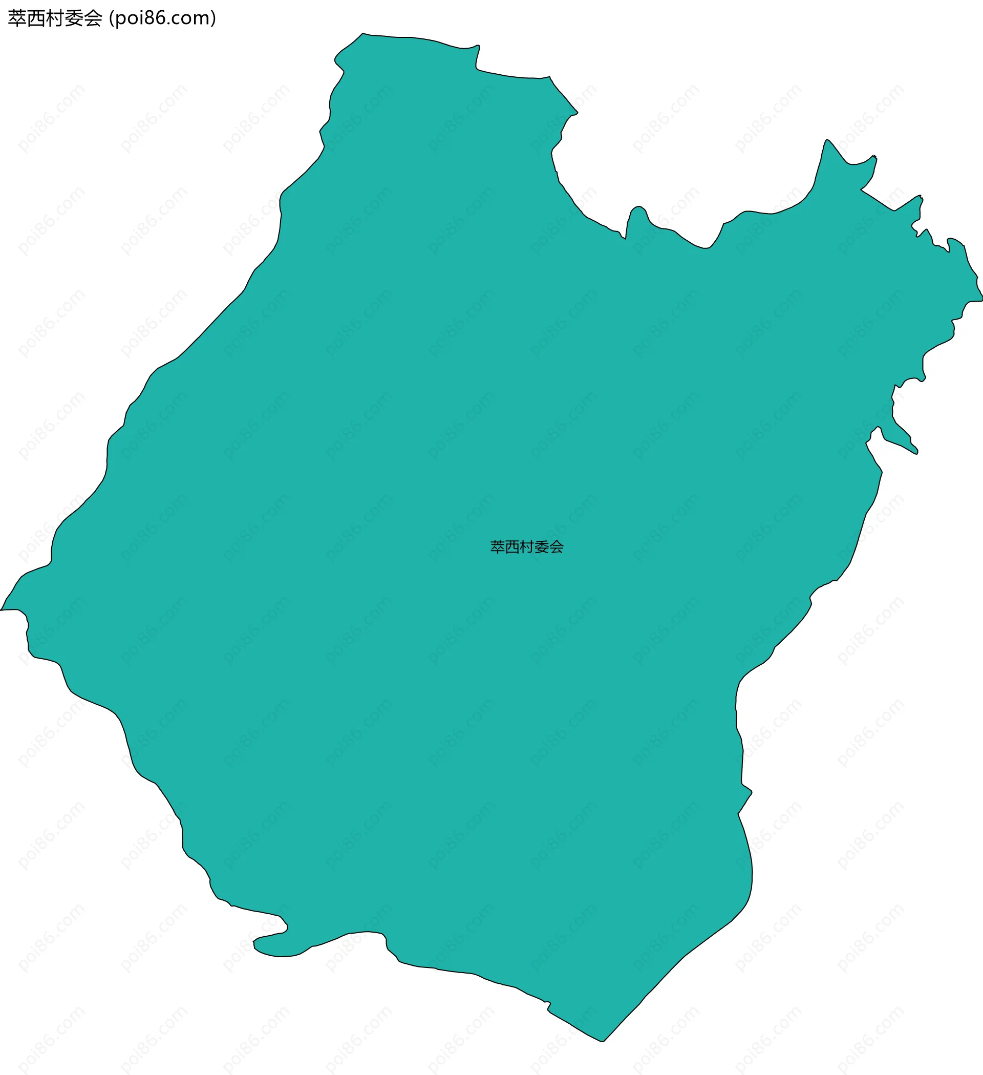 萃西村委会边界地图