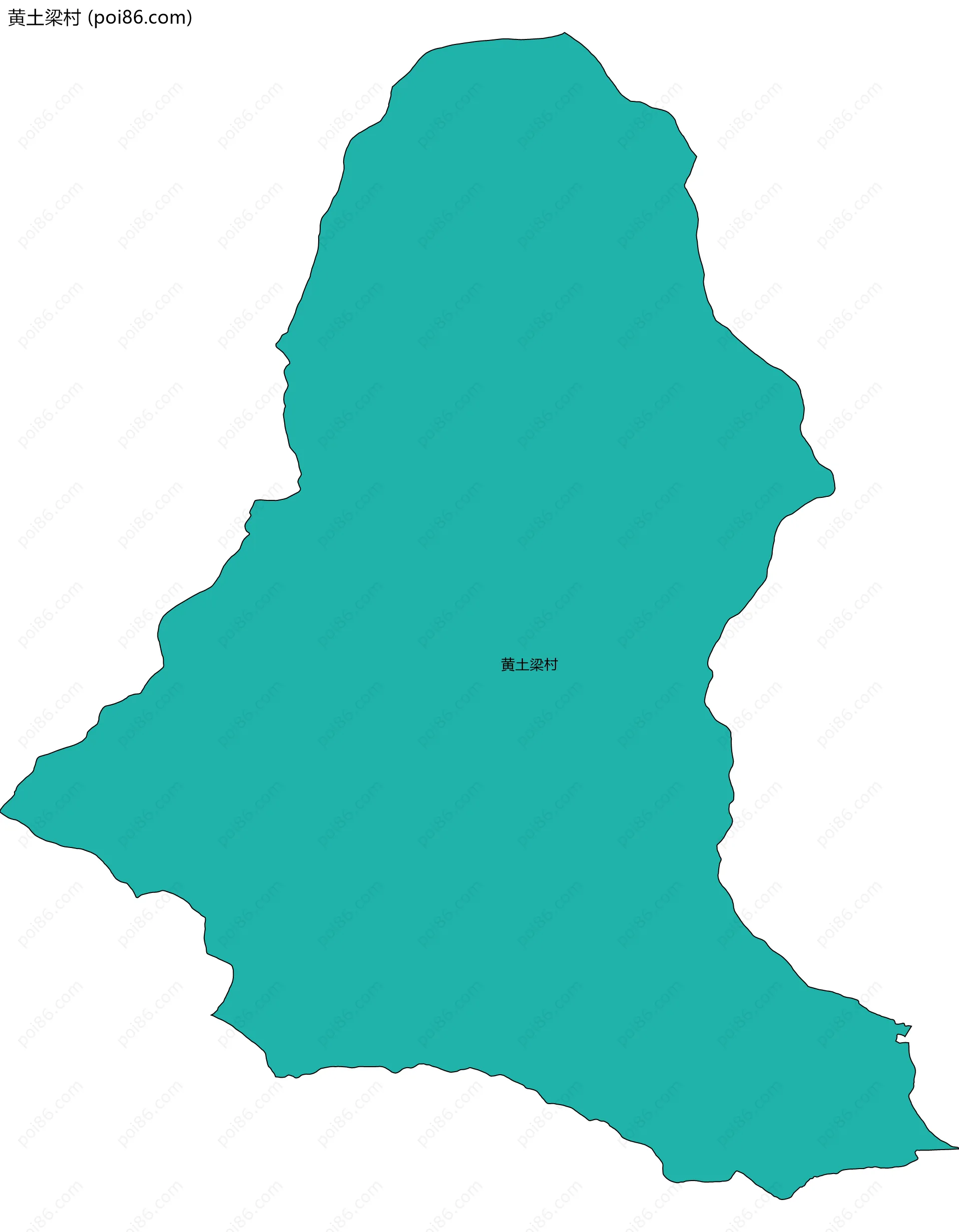 黄土梁村边界地图