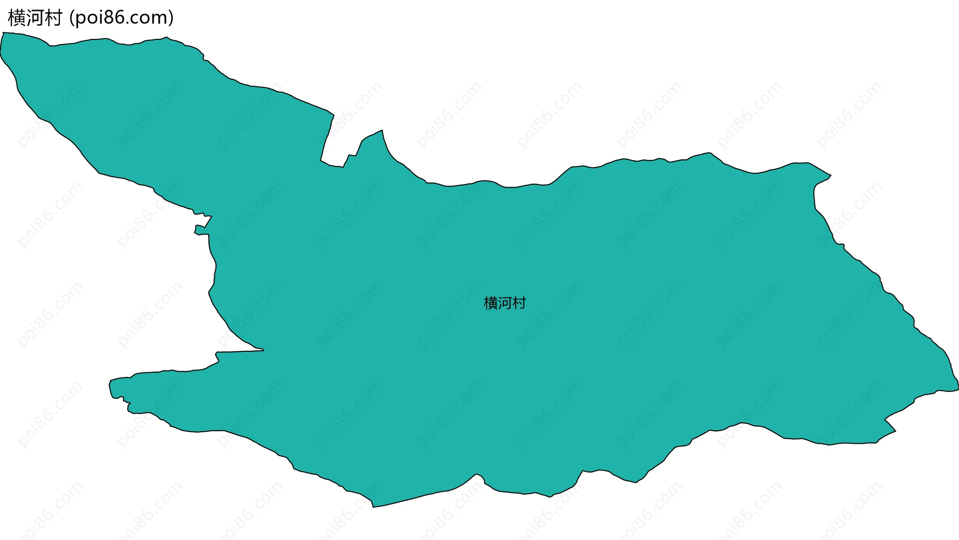 横河村边界地图