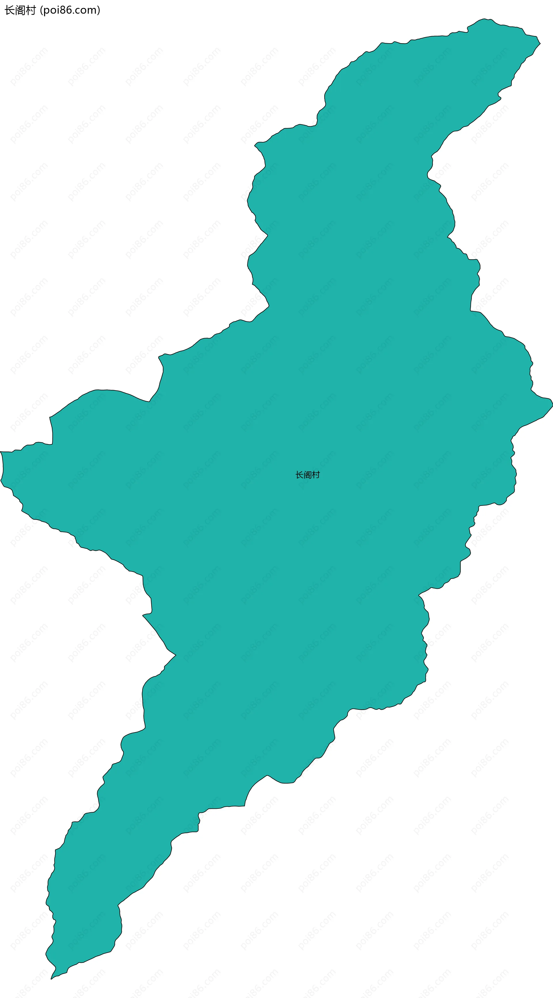 长阁村边界地图