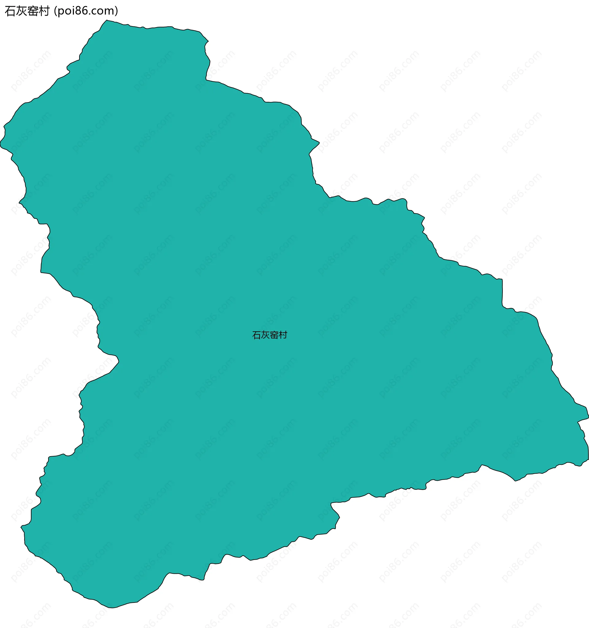 石灰窑村边界地图