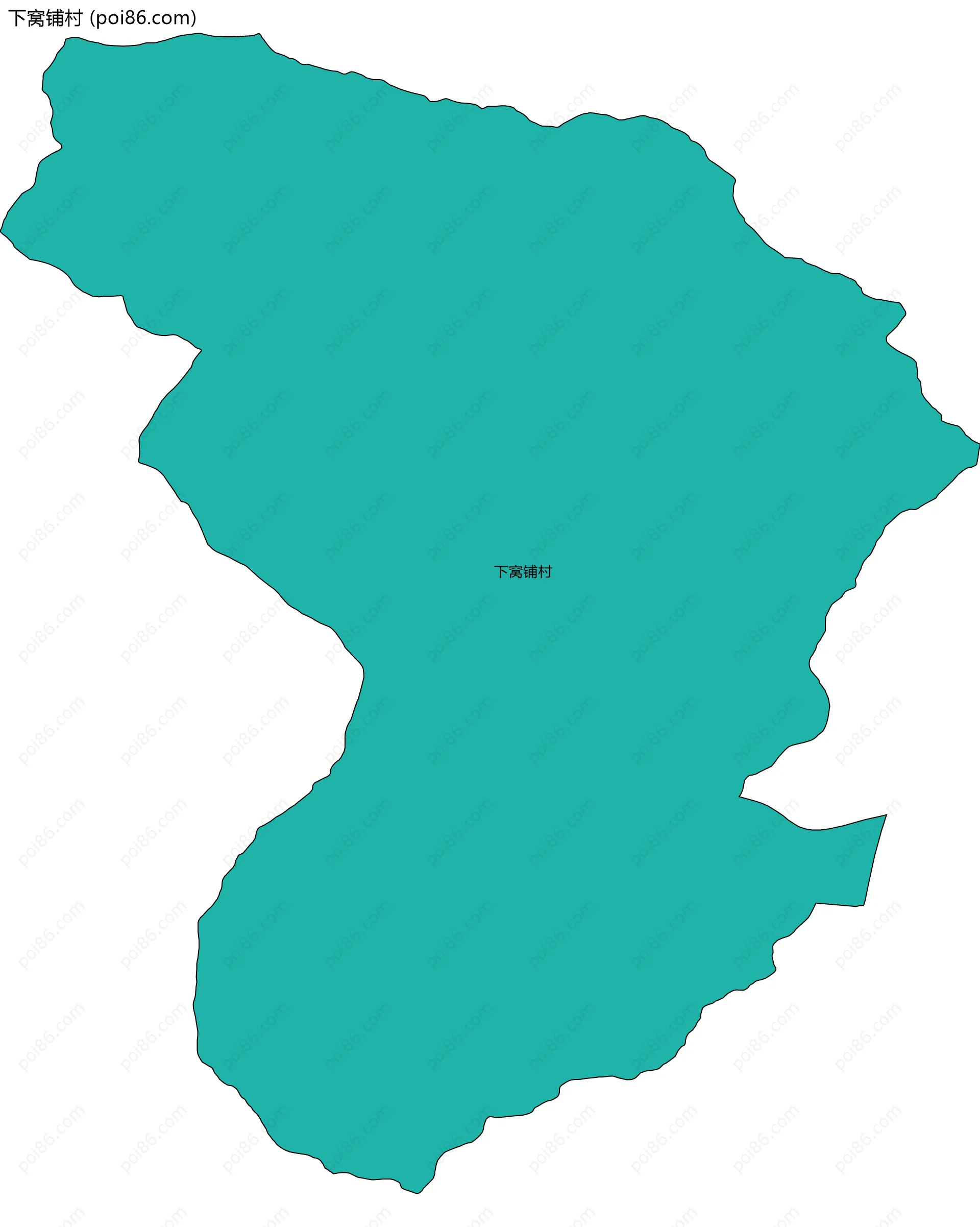 下窝铺村边界地图