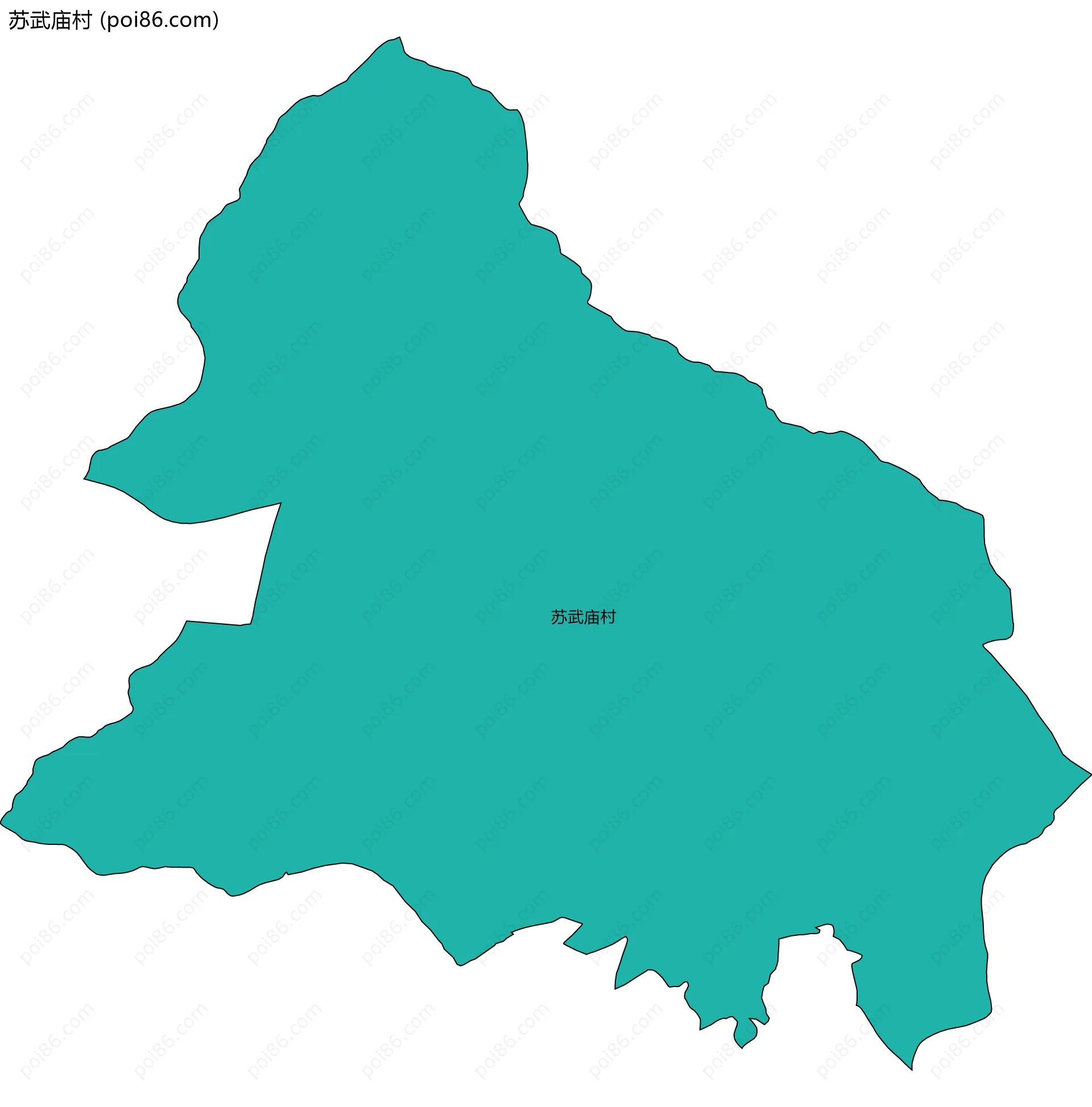 苏武庙村边界地图