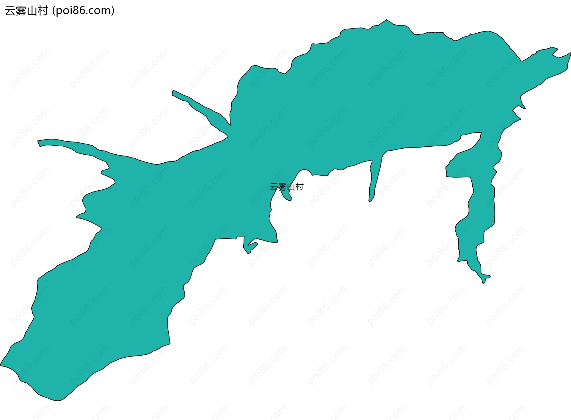 云雾山村边界地图