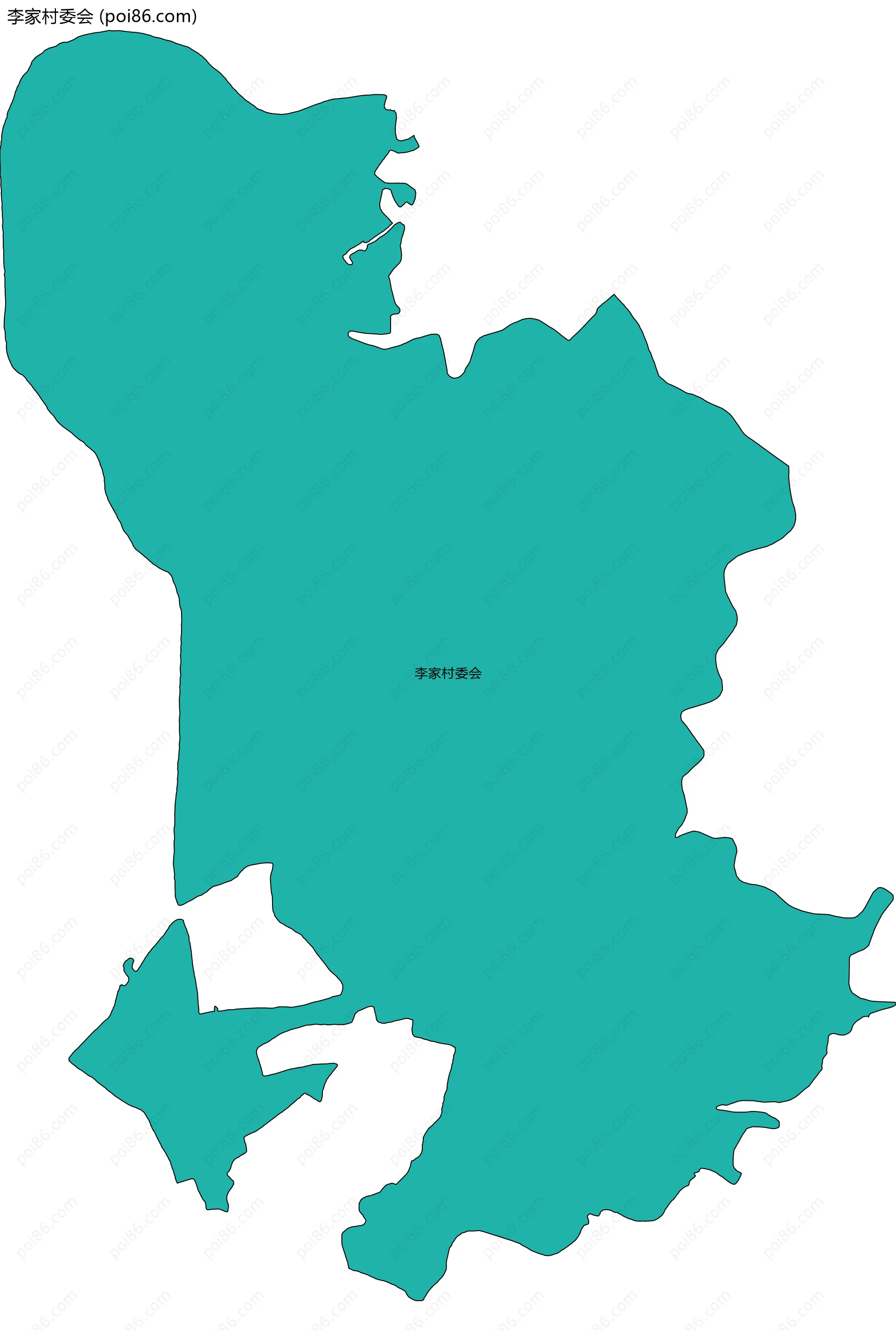 李家村委会边界地图