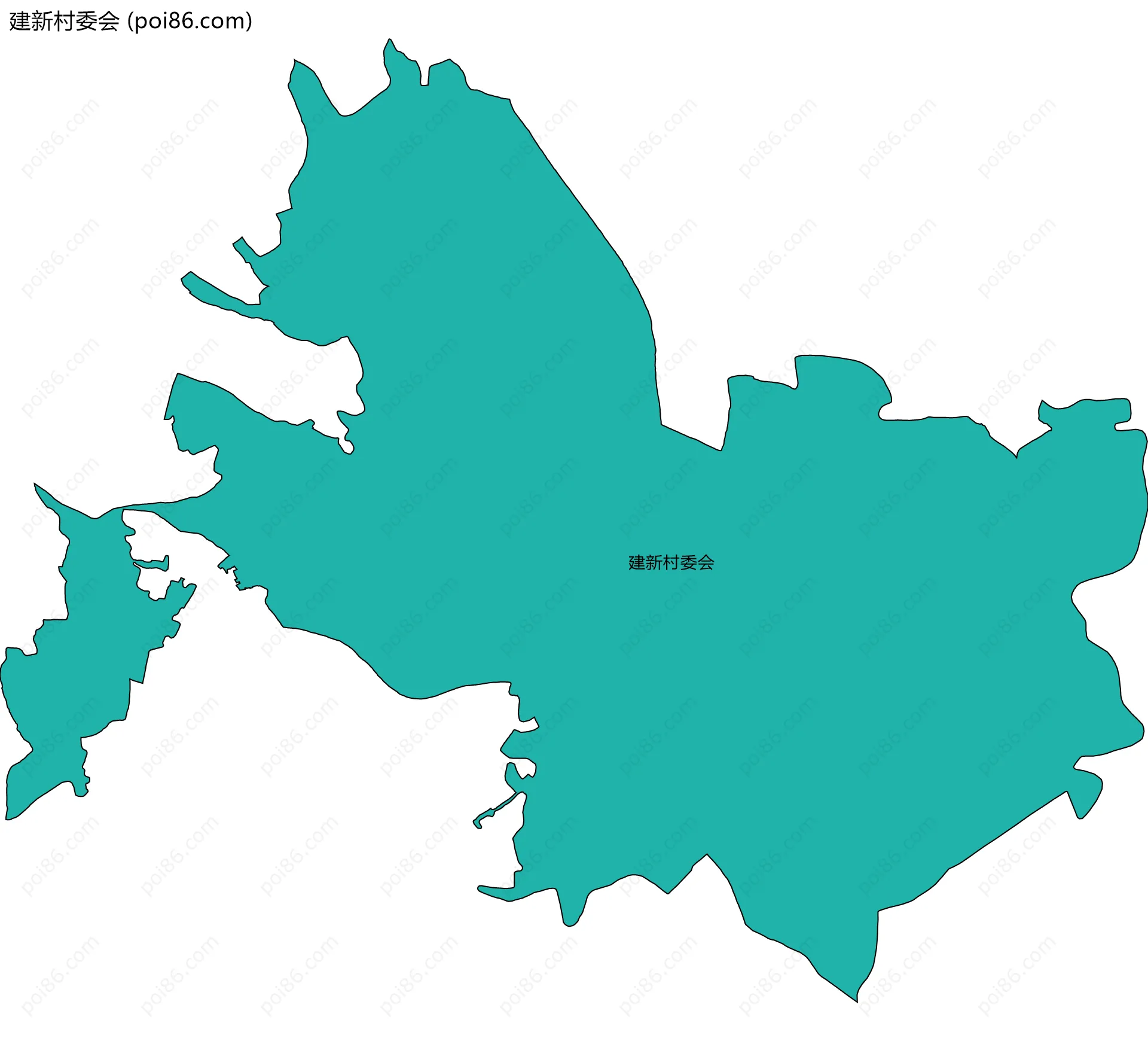 建新村委会边界地图